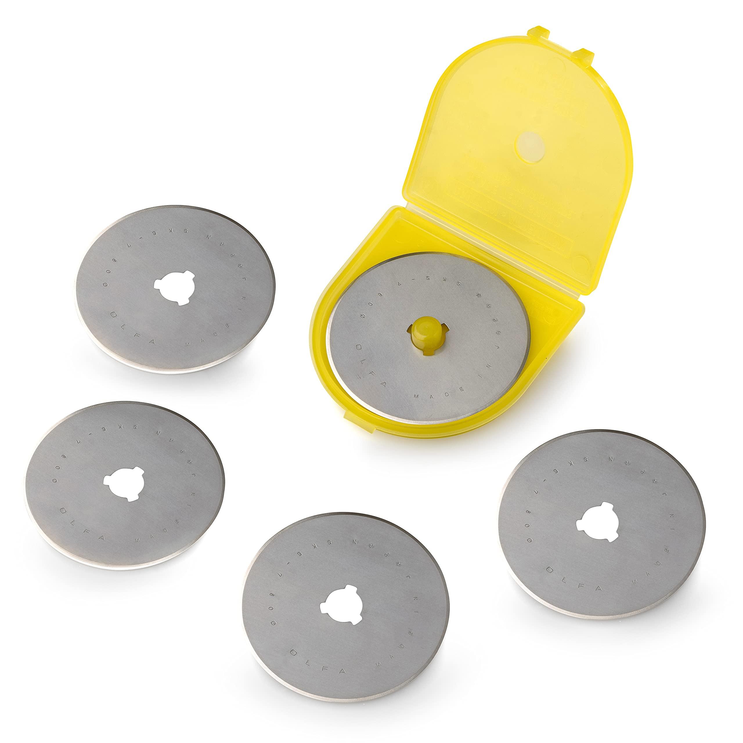 OLFA 60mm Rotary Cutter Replacement Blades, 5 Blades (RB60-5) - Tungsten Steel Circular Rotary Fabric Cutter Blade for Crafts, Sewing, Quilting, Fits Most 60mm Rotary Cutters - Image 9