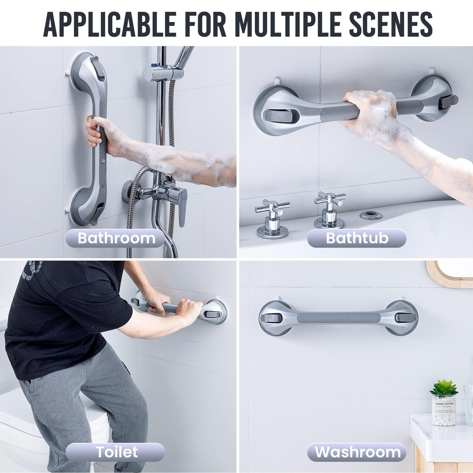 TAILI Shower Grab Bar 2 Pack Silver & 1 Pack Grey - Image 9