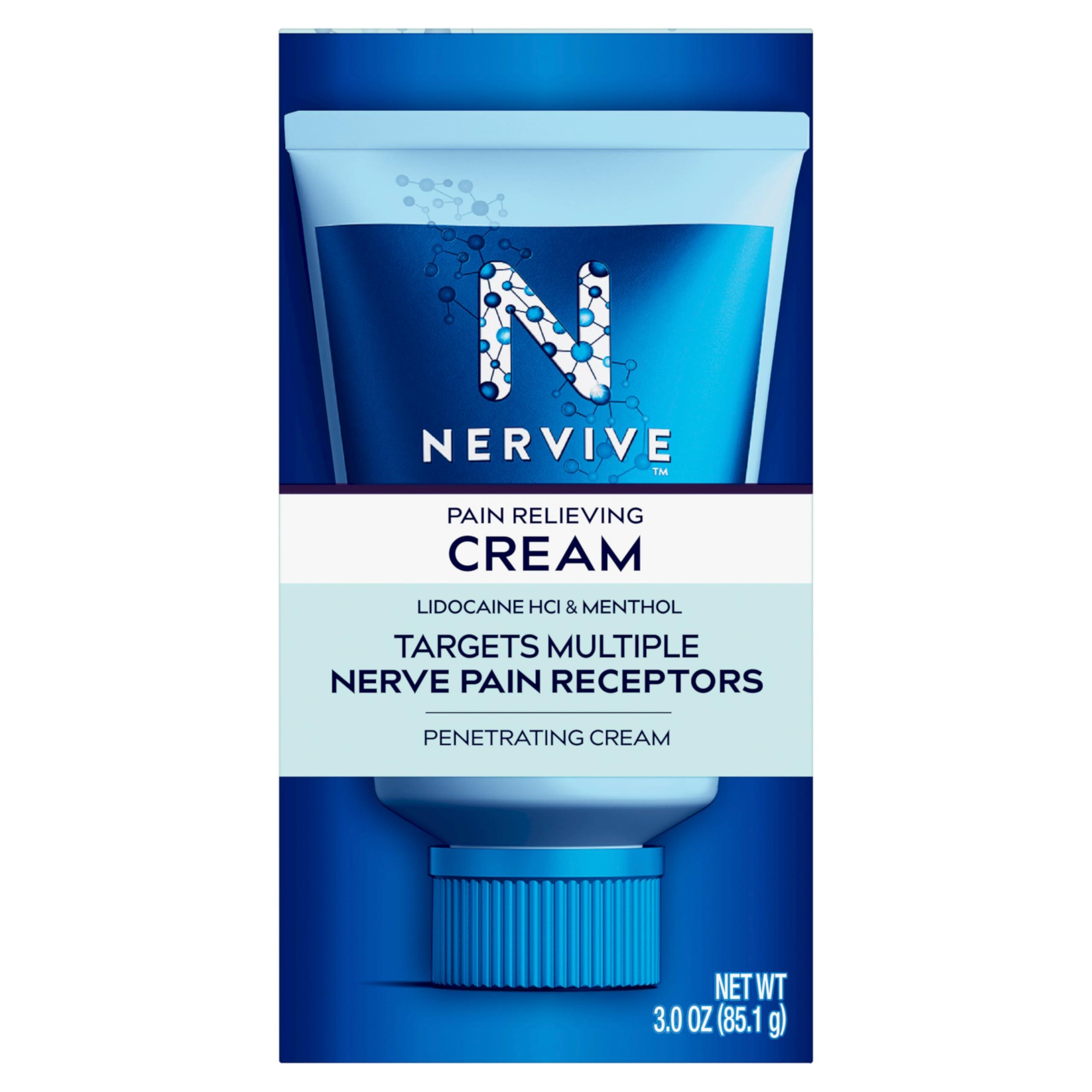 Nervive Pain Relieving Cream, Max Strength Non-Greasy Topical Pain Reliever with Lidocaine and Menthol for Toes, Feet, Fingers, Hands, Legs & Arms, 3.0oz - Image 8