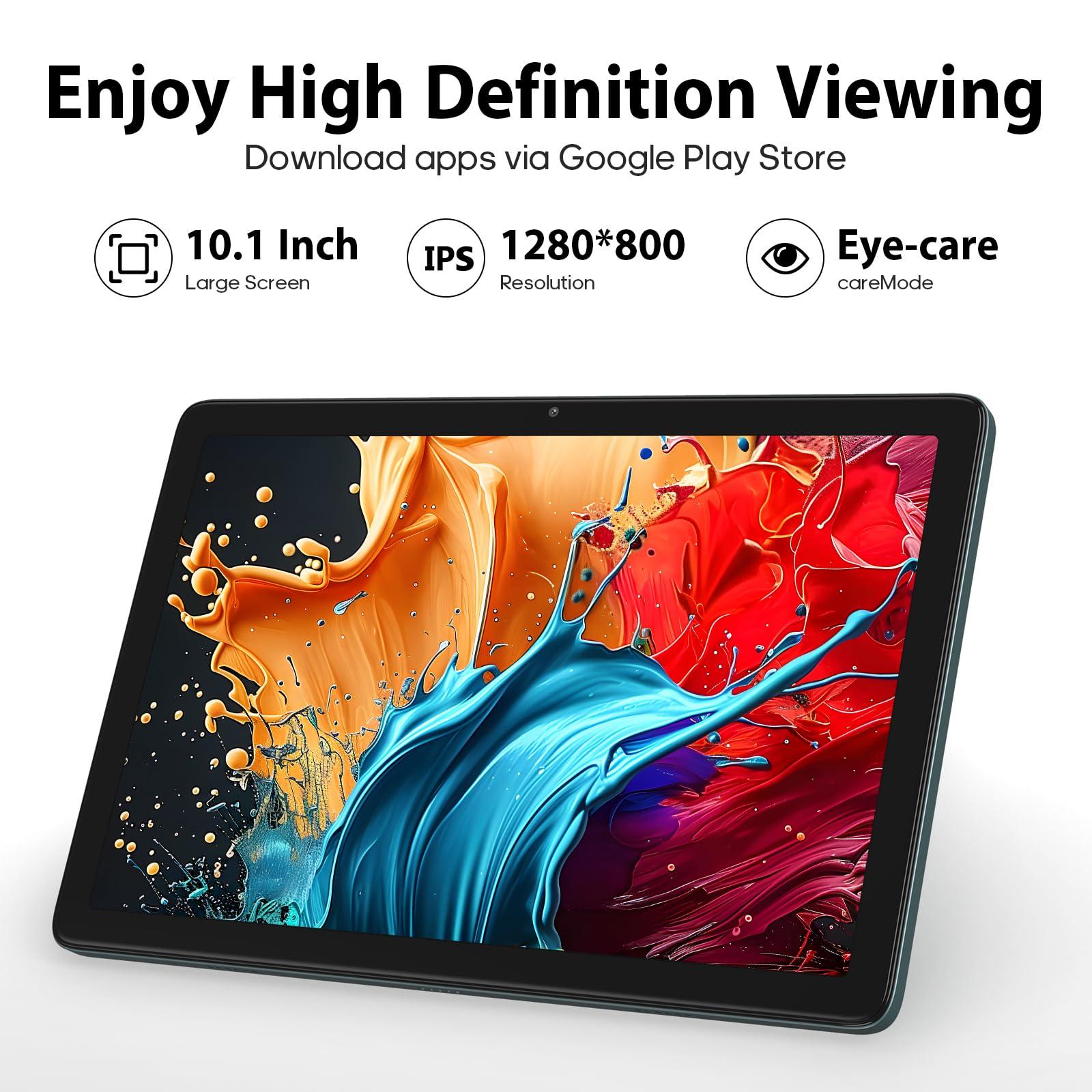 xiskt Android Tablet 10.1 inch Android 13 Tablet,8(4+4) GB&128GB Storage(Expand to 512GB), Dual 13MP+5MP Camera, 6800mAh, WiFi, Bluetooth 5.0,GPS - Image 4