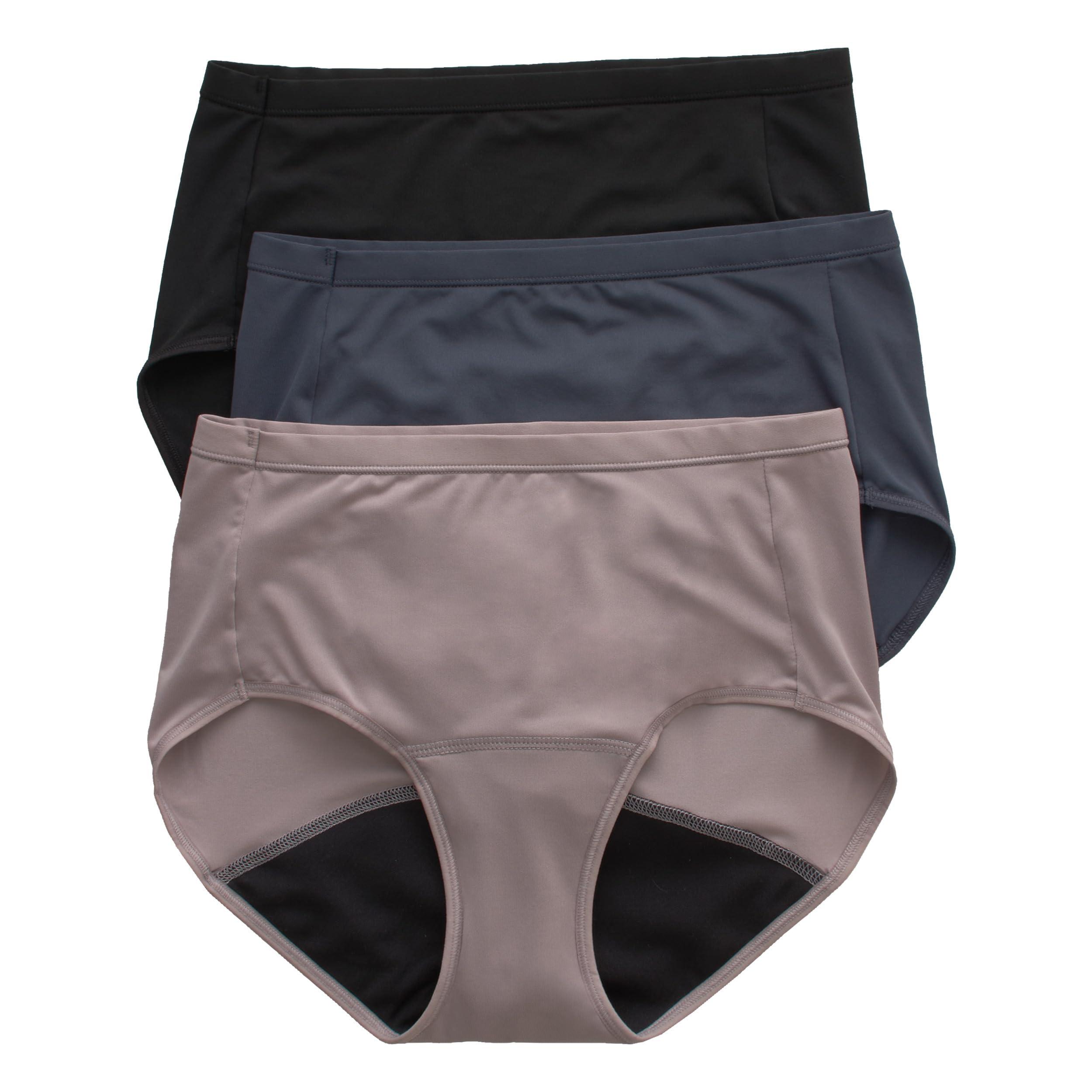Hanes Women's Comfort, Period Underwear Pack, Light Leaks Period Panties, Light Protection Underwear, 3-Pack