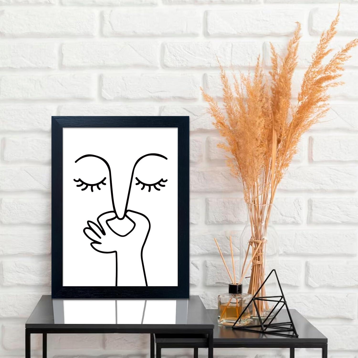 AIANHUA Black and White Bathroom Wall Decor Bad Smell Humorous Wall Art Funny Guest Toilet Picture Print Painting Modern Minimalistic Bathroom Sign - Image 8