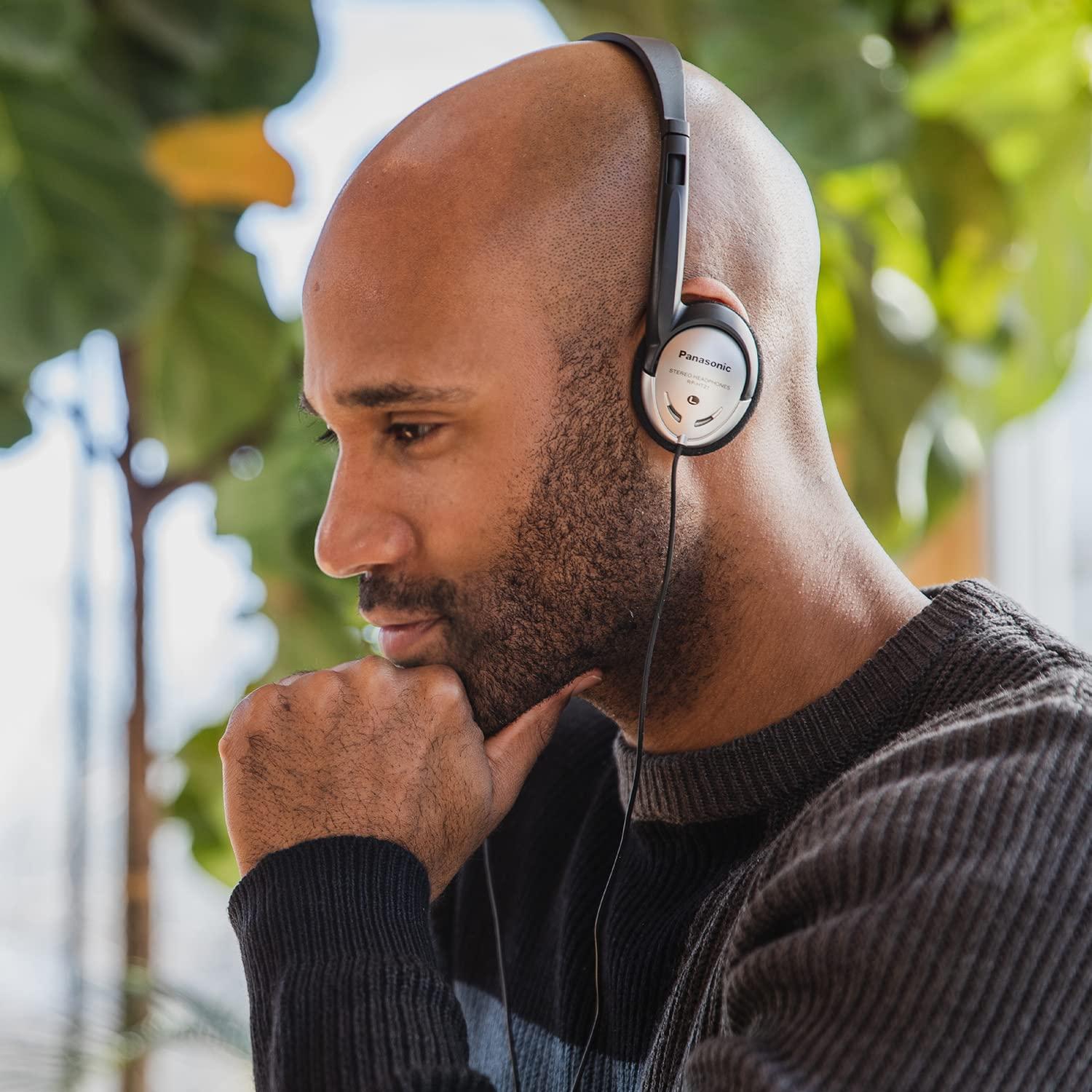 Panasonic Headphones On-Ear Lightweight with XBS RP-HT21 (Black & Silver) - Image 5