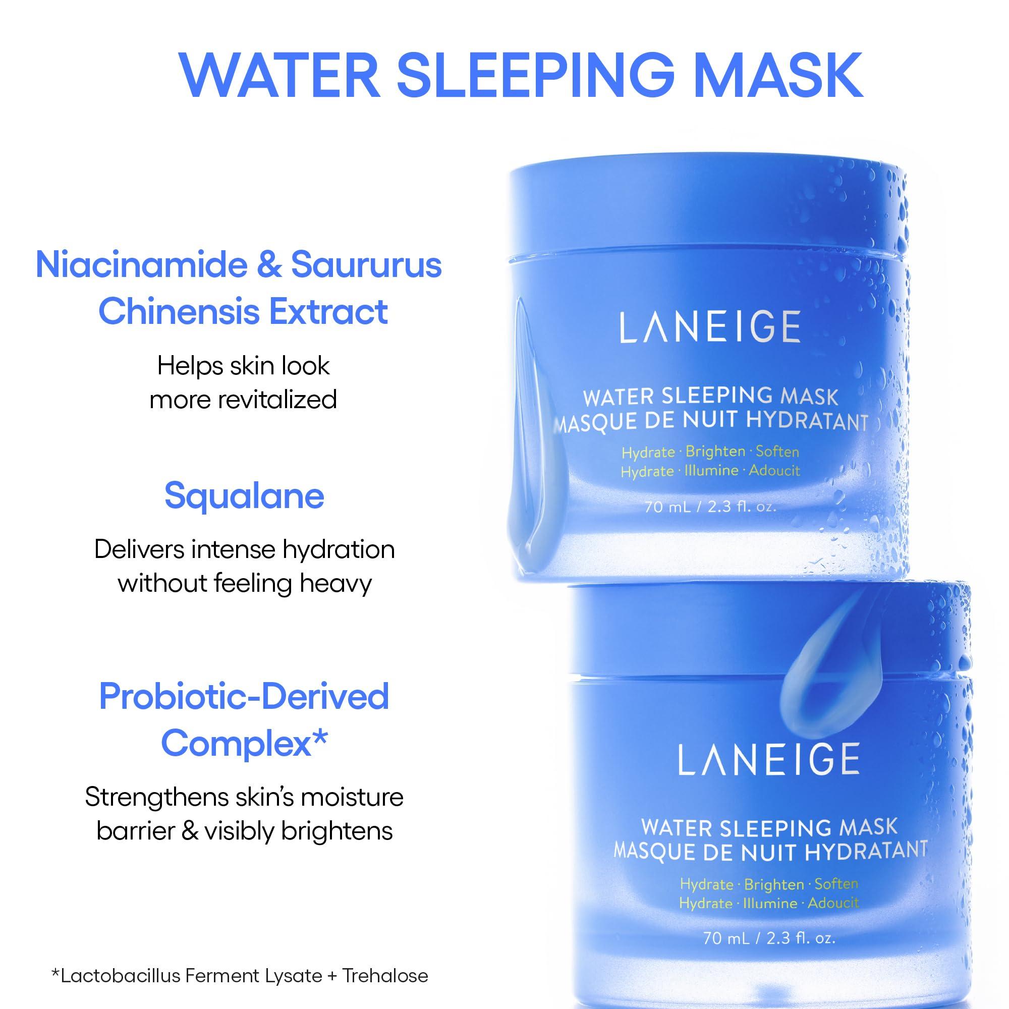 LANEIGE Water Sleeping Mask: Korean Overnight Mask, Squalane, Probiotic-Derived Complex, Hydrate, Barrier-Boosting, Visibly Smooth and Brighten - Image 2
