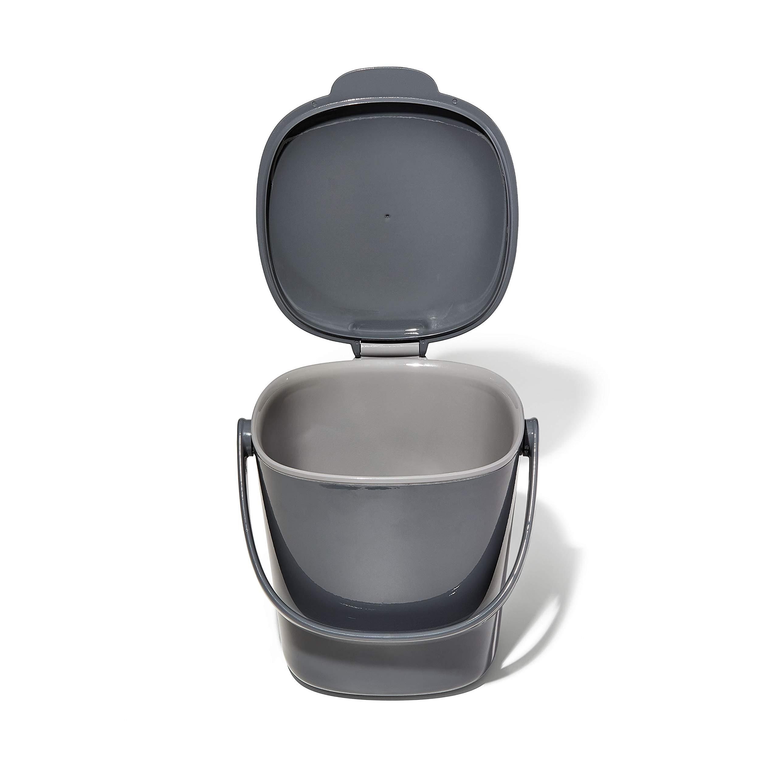 OXO Good Grips Easy-Clean Compost Bin, Charcoal - 0.75 GAL - Image 11