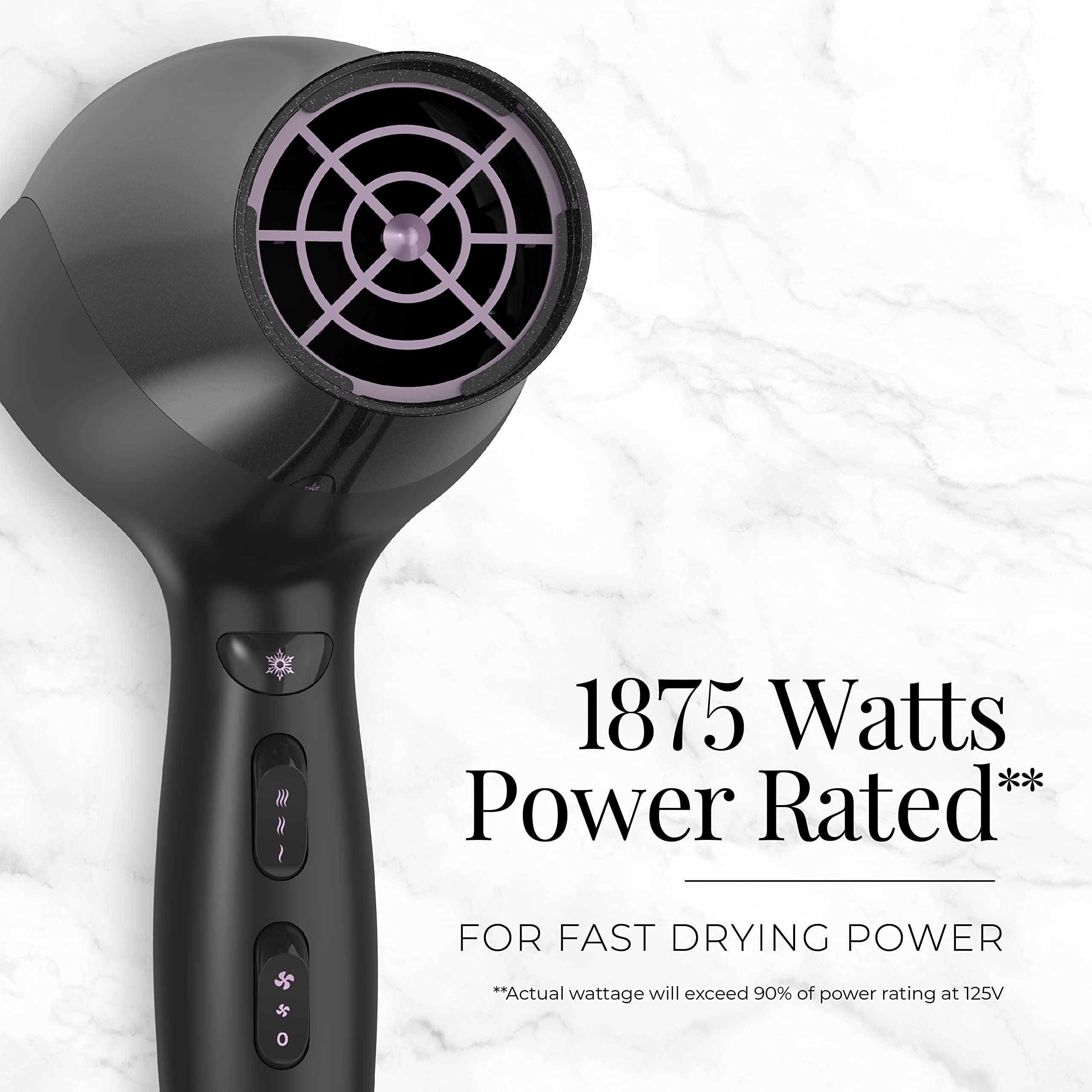 Remington Damage Protection Hair Dryer, Ceramic Ionic Tourmaline Technology, Diffuser, Concentrator, 3 Piece Set, Black - Image 5