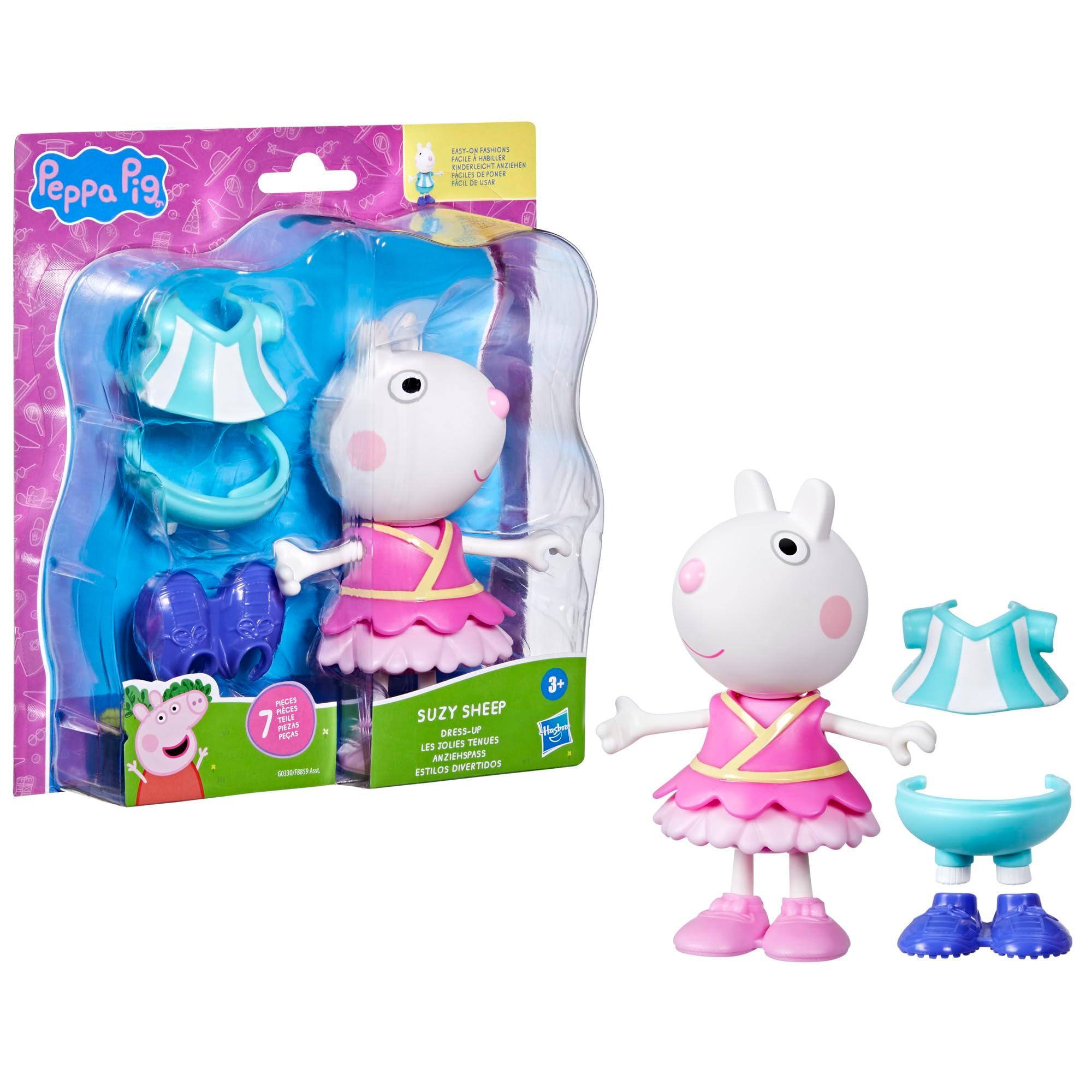 Peppa Pig Suzy Sheep-Up Figure with 6 Easy-On Fashion Accessories, 6-Inch Doll, Preschool Toys for Girls and Boys 3 and Up - Image 11