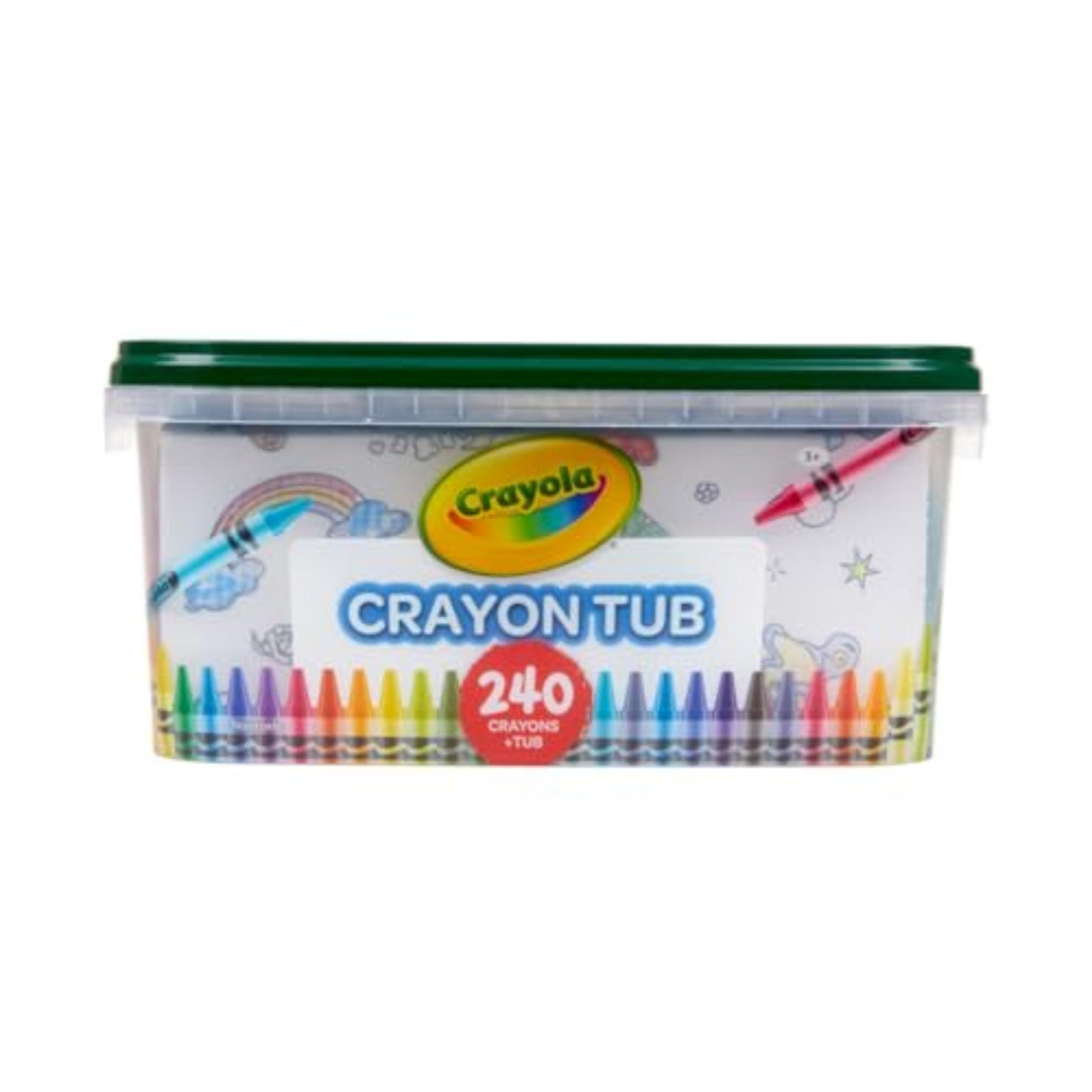 Crayola Crayon Tub (240ct), Bulk Crayon Set for Toddlers, Kindergarten Classroom Must Haves for Teachers, Back to School Art Supplies, 3+ [Amazon Exclusive]