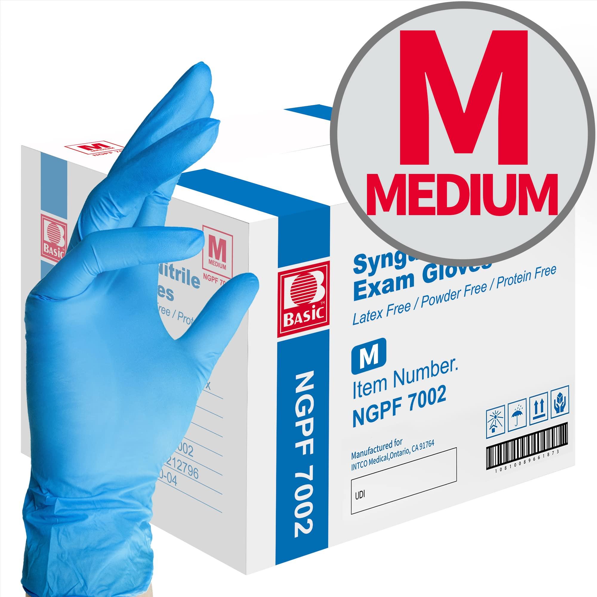 Basic Medical Blue Nitrile Exam Gloves, Latex-Free & Powder-Free Food-Safe House Cleaning Disposable Glove (1000 Pcs) - Image 7
