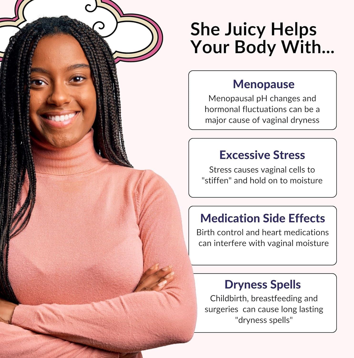 Flower Power She Juicy Feminine Support Capsules – 60 ct | Slippery Elm Bark Supplement for Women | Natural Hydration & Wellness | pH Balance Support | Made in USA | Vegan & Non-GMO - Image 5