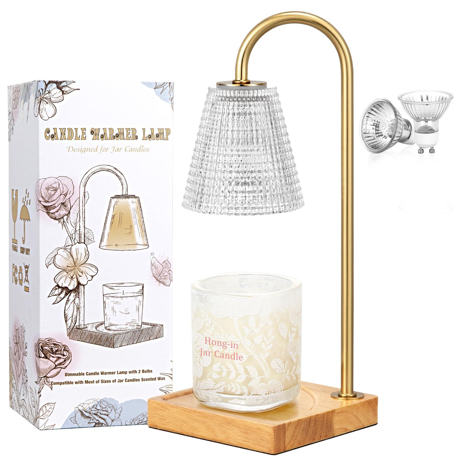 Hong-in Candle Warmer Lamp with Timer Dimmer,Birthday Gifts for Women Mom,House Warming Gifts New Home Room Decor,Wax Warmer for Scented Wax Jar Candles with Unique Dotted Lampshade - Image 8