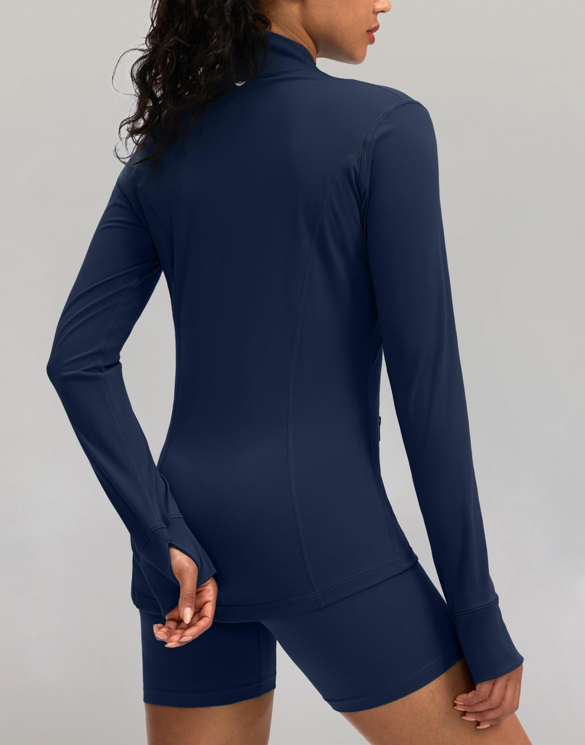 G Gradual Women's Zip Up Workout Jackets with Pockets Slim Fit Cottony Soft Jacket for Running Athletic Yoga - Image 3