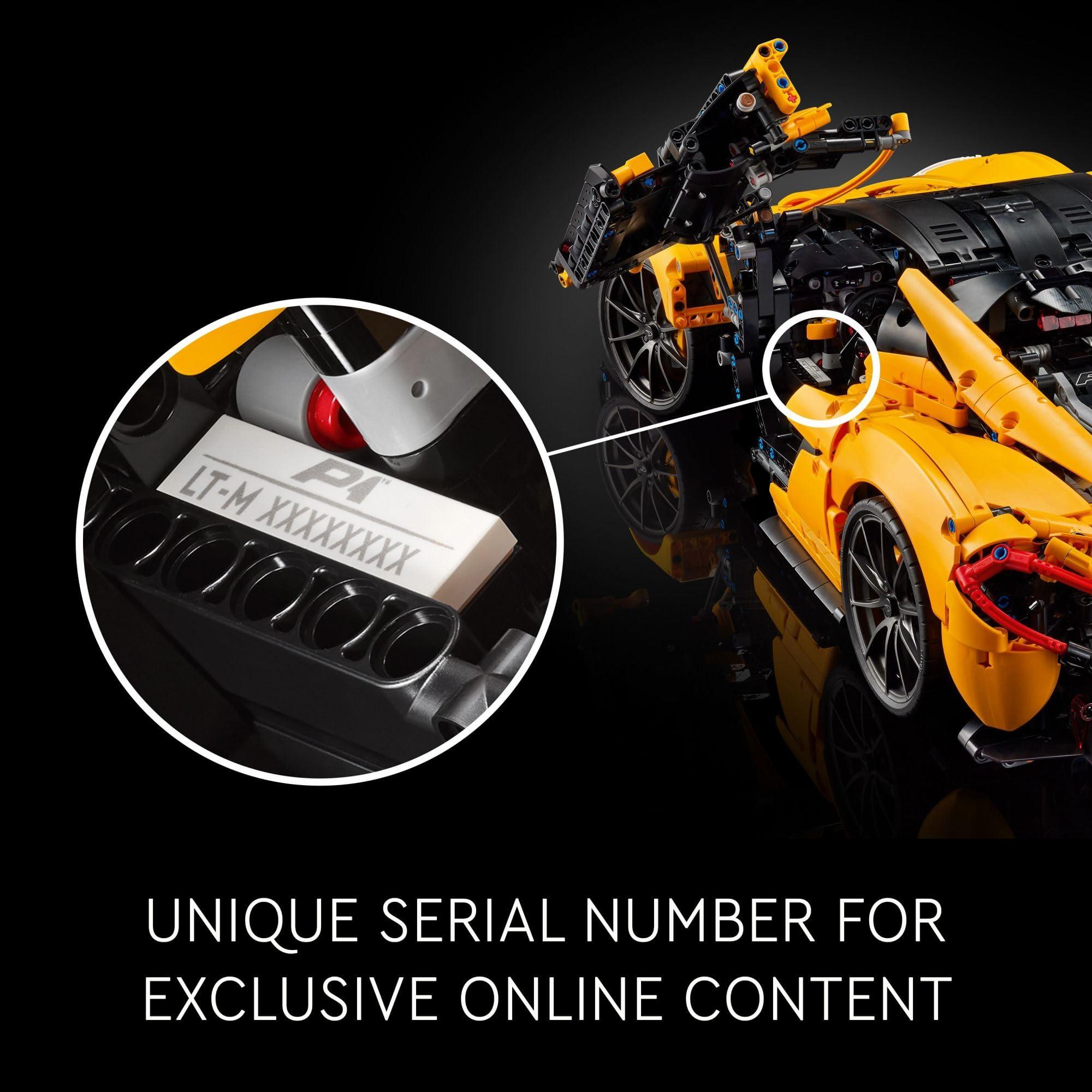 LEGO Technic McLaren P1 Hypercar Building Set, F1 Gift for Adults, Formula 1 Race Car Collectible Model with V8 Piston Engine and 7-Speed Gearbox, 42172 - Image 6