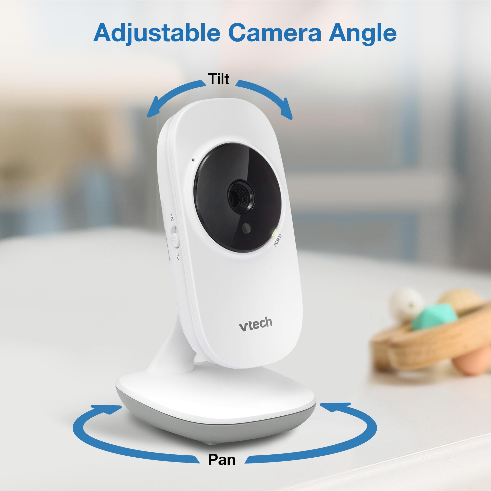 VTech VM819 Baby Monitor with Camera and Audio, 2.8” Screen Portable Baby Camera, Night Vision, 2-Way Audio, Temperature Sensor and Lullabies, Secure Transmission No WiFi, Ideal for Baby/Elderly/Pet - Image 4