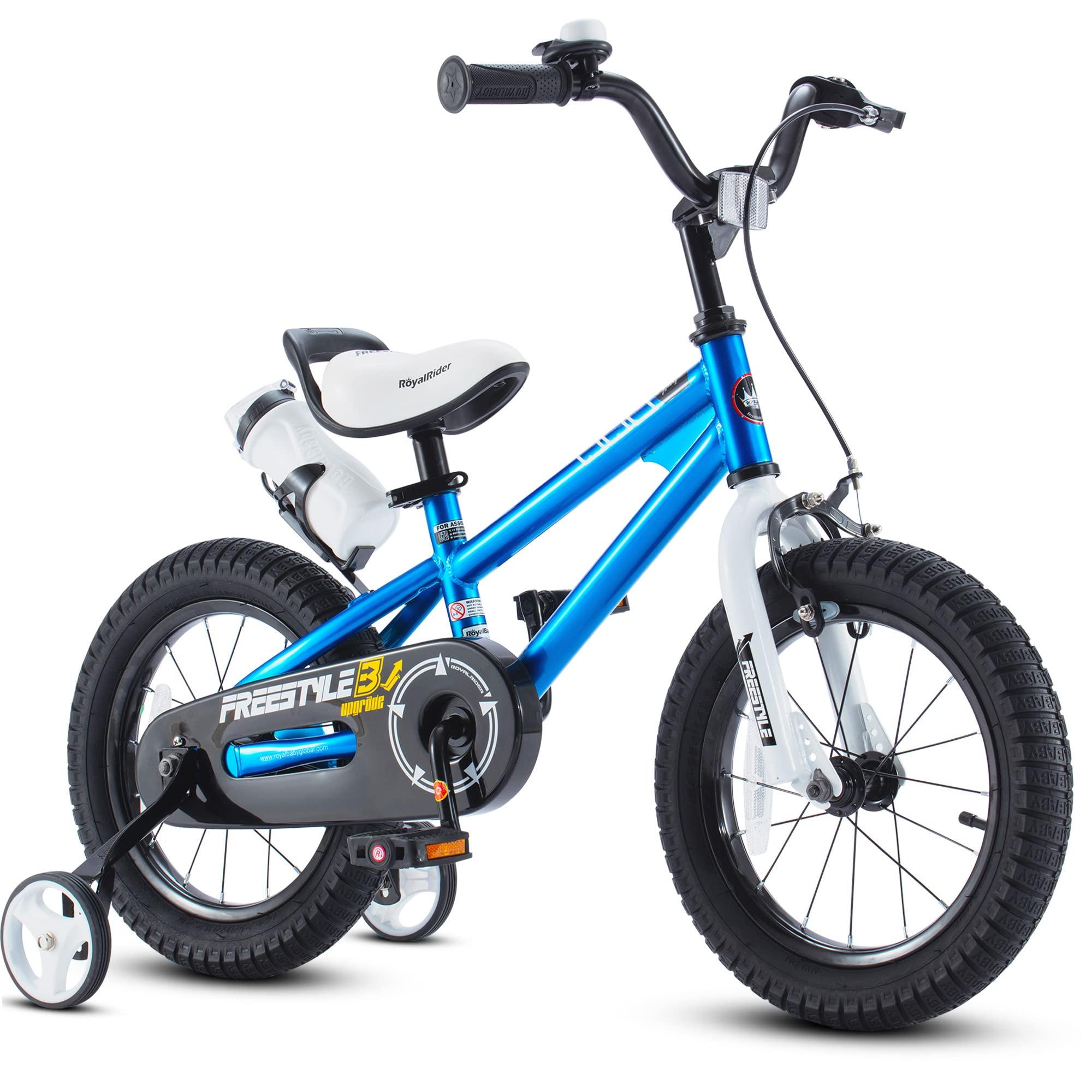 RoyalBaby Kids Bike EZ Freestyle Training Free Balance to Pedal Easy Learning Bicycle, 12-18 Inch for Toddlers to Big Kids