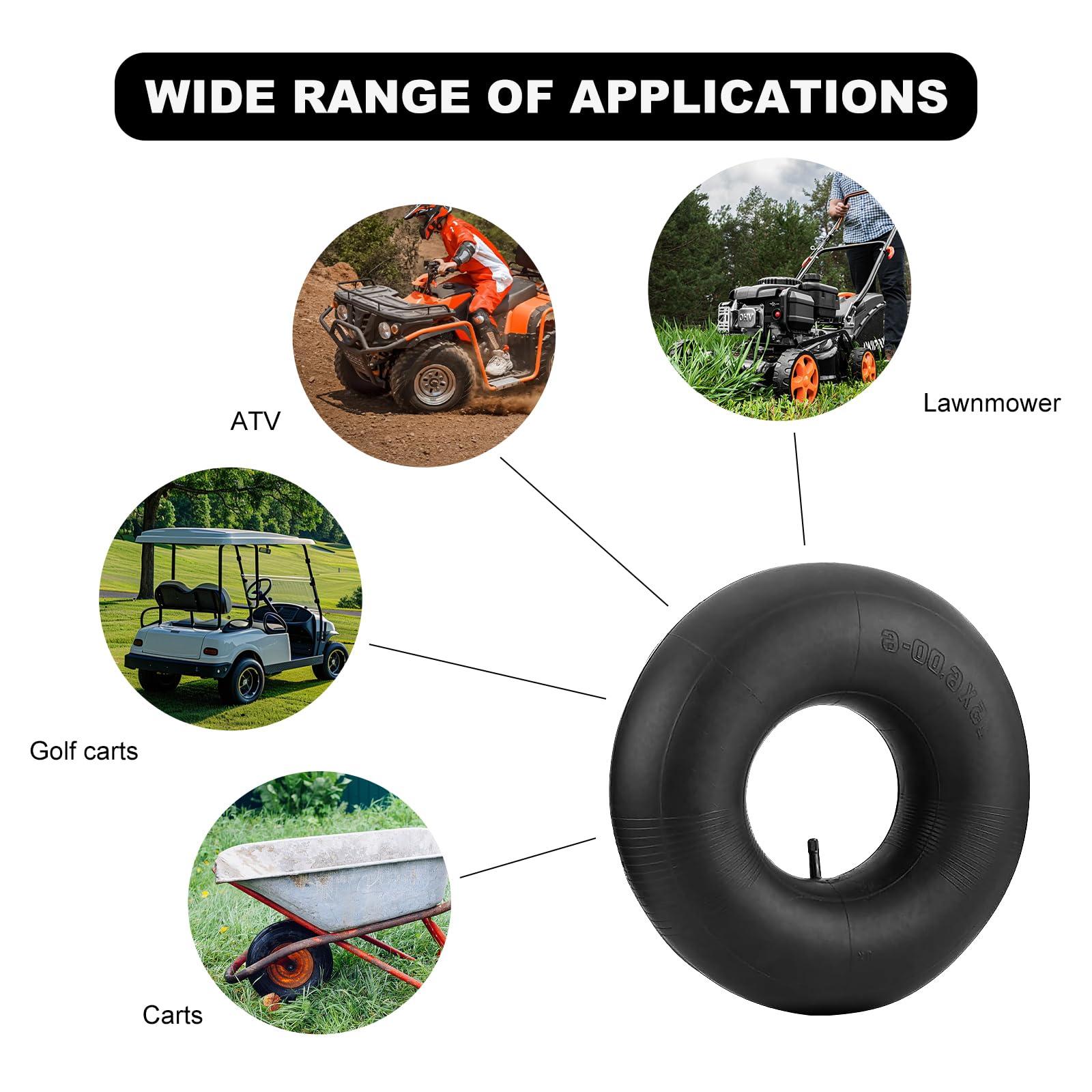 Wevdn 2 PCS 15×6.00-6" Inner Tubes, Durable 15×600-6 Inner Tube Replacement with TR-13 Straight Valve Stem, Heavy Duty Inner Tube Tire for ATVs Yard Tractor Lawn Mowers Wheelbarrows, Car Accessories - Image 6