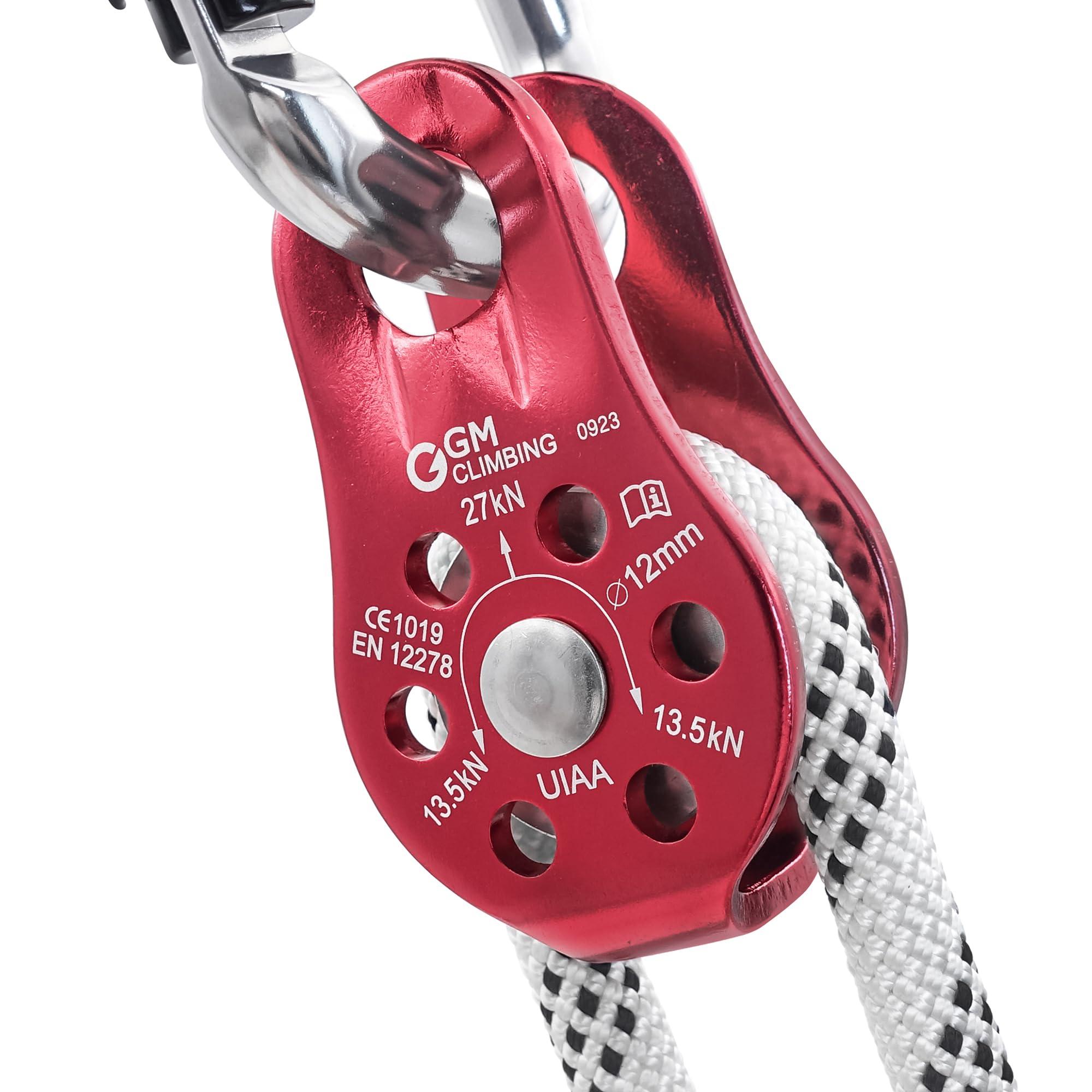 GM CLIMBING Fixed Micro Pulley 27kN CE UIAA Certified Slack Tender for Hitch Tending - Image 9
