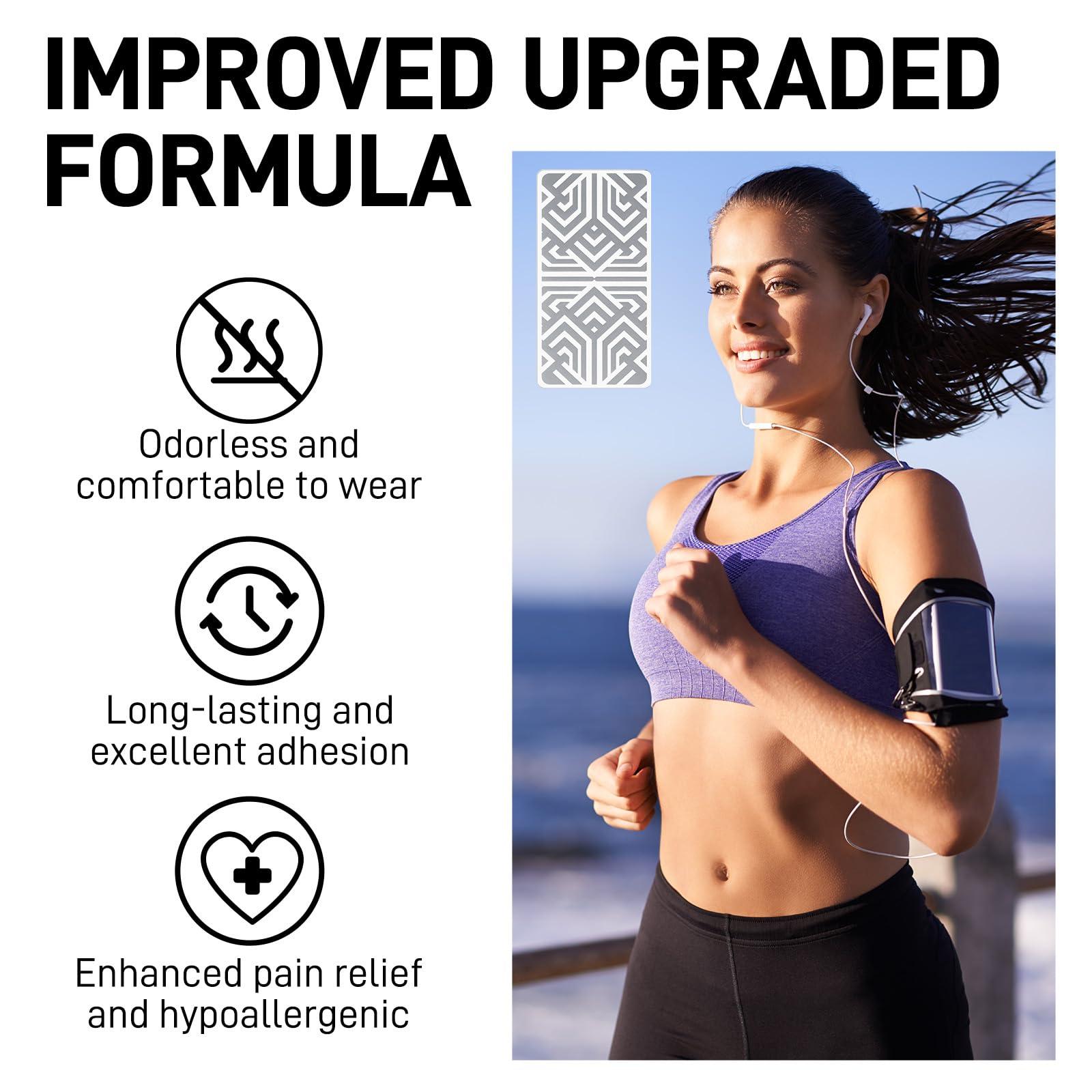 Pain Patches 3.03" × 6.30", Reusable Pain Patches Includes 3 Adhesives, 1 Patch & 1 Carry Bag, Relief Muscle Soreness, Knee, Foot, Shoulder, Neck, Back Pain Patch-0401 - Image 8