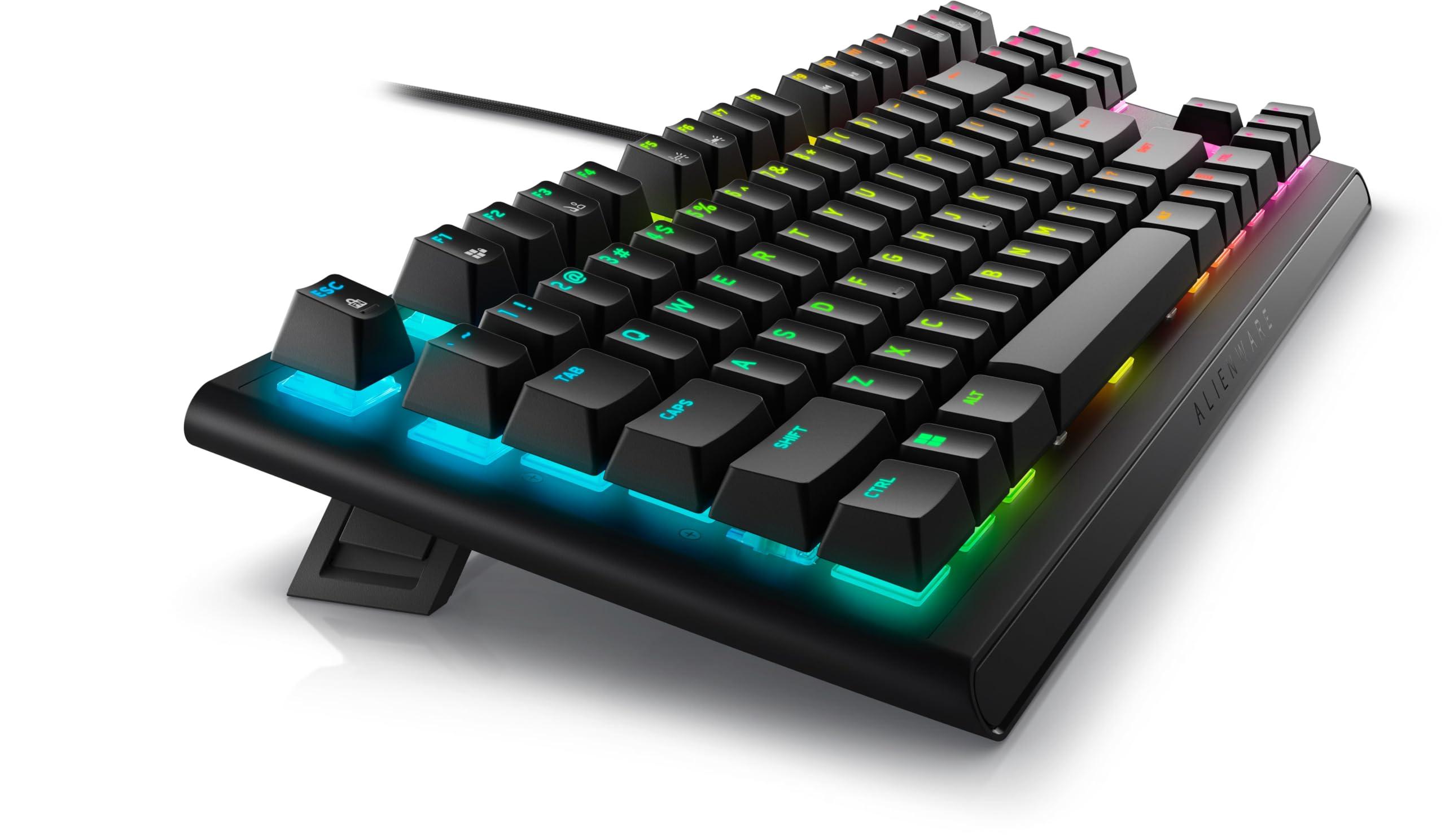 Dell Alienware Tenkeyless Gaming Keyboard - AW420K (Dark Side of The Moon), AlienFX RGB / 16.8 Million Colours, Adjustable Height, CHERRY MX Red - Image 5