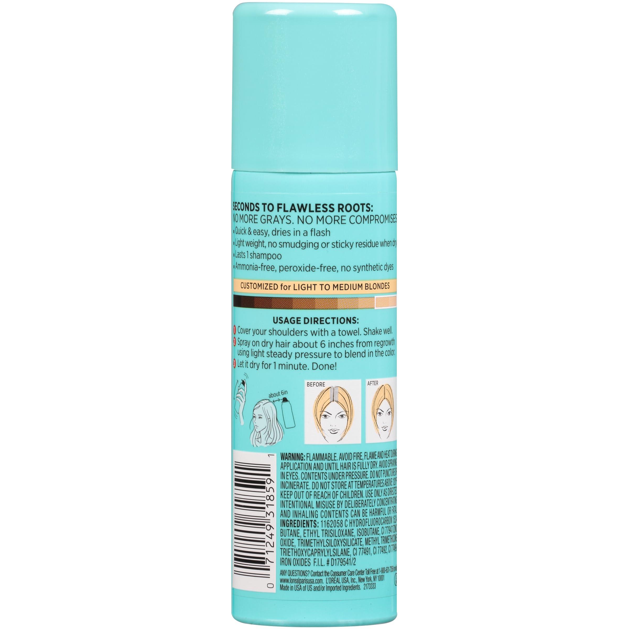 L'Oreal Paris Magic Root Cover Up Gray Concealer Spray Light to Medium Blonde 2 oz.(Packaging May Vary) - Image 9