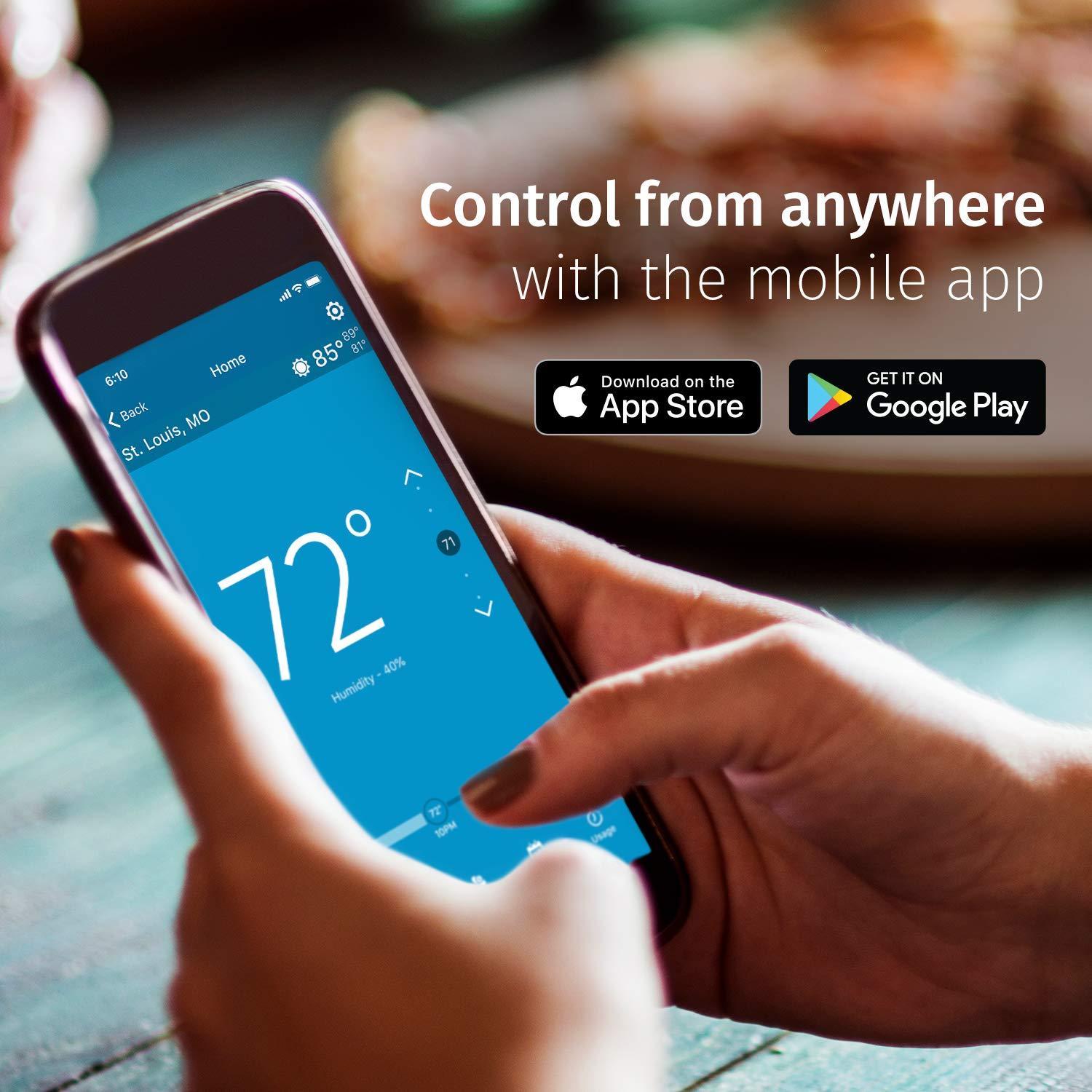 Emerson Sensi Wi-Fi Smart Thermostat for Smart Home, Pro Version, Works with Alexa, Energy Star Certified, (1F87U-42WF) - Image 8
