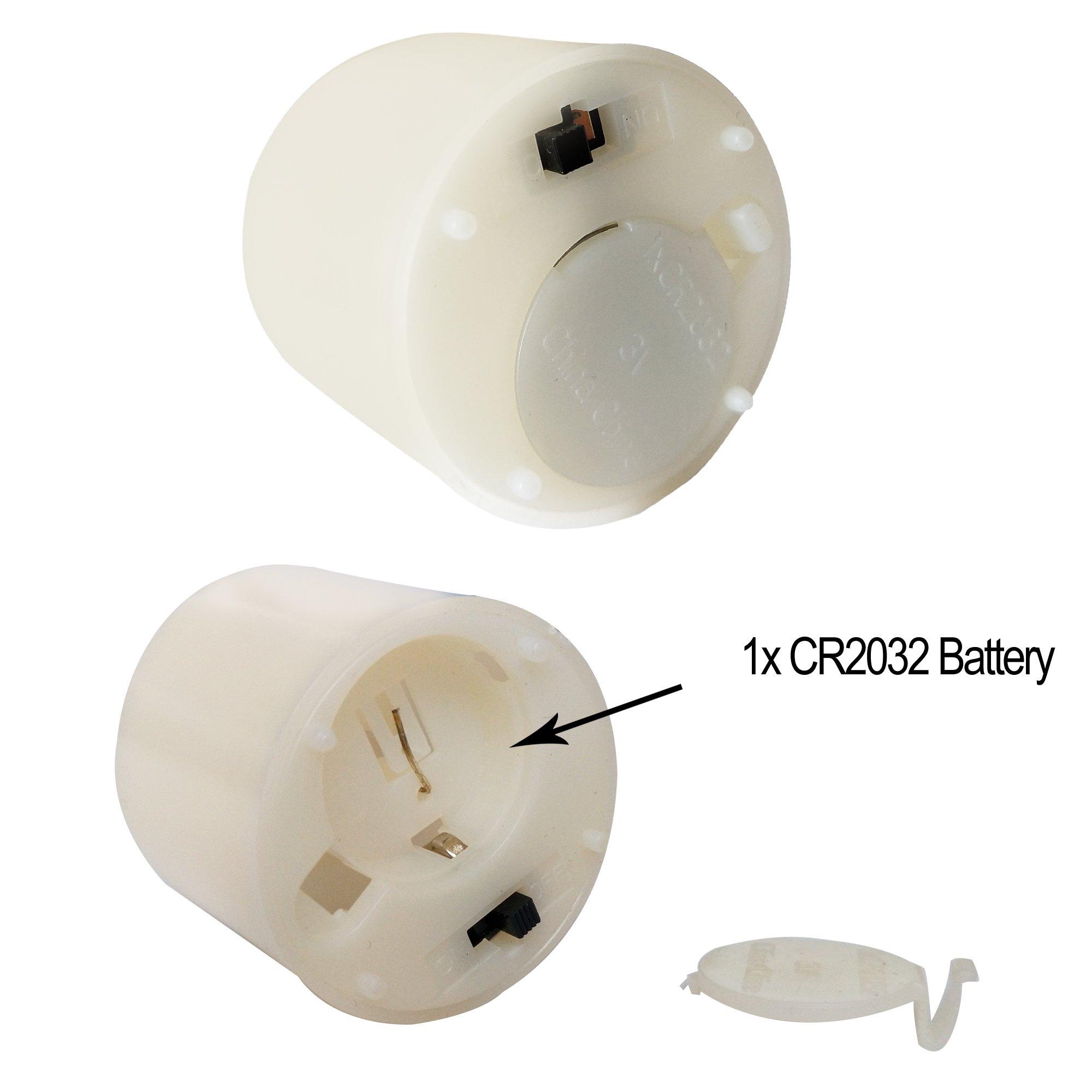iZAN 36 Pack Flameless Battery Operated LED White Votive Candles Flickering Electric Fake Tea Lights Candle Bulk Set for Christmas Home Party Decorations Wedding Supplies Batteries Included - Image 6