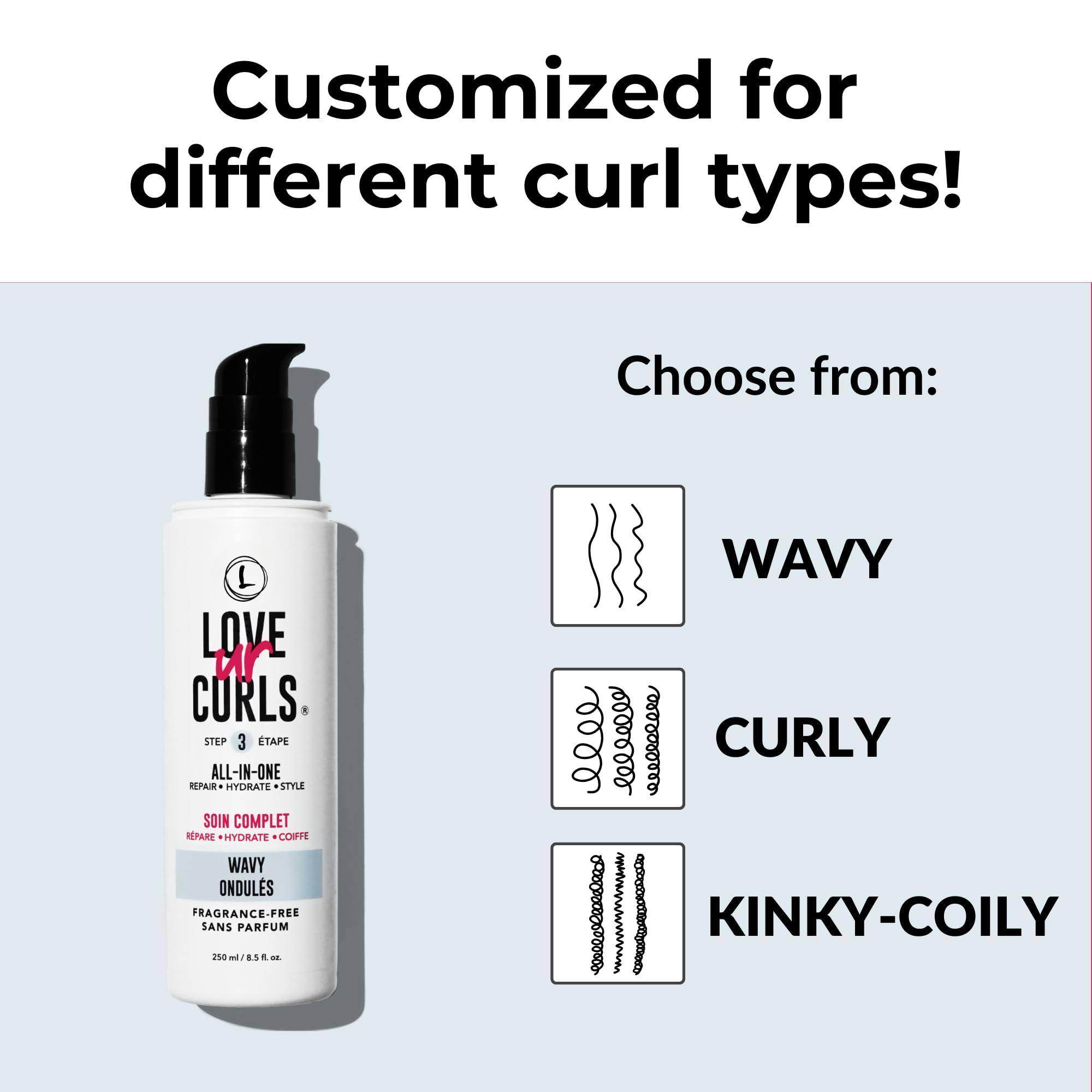 Love Ur Curls Fragrance Free All in One Curl Cream Styler for Wavy Textured Hair, Repair, Define, Hydrate & Style with Shea Butter, 250mL - Image 4