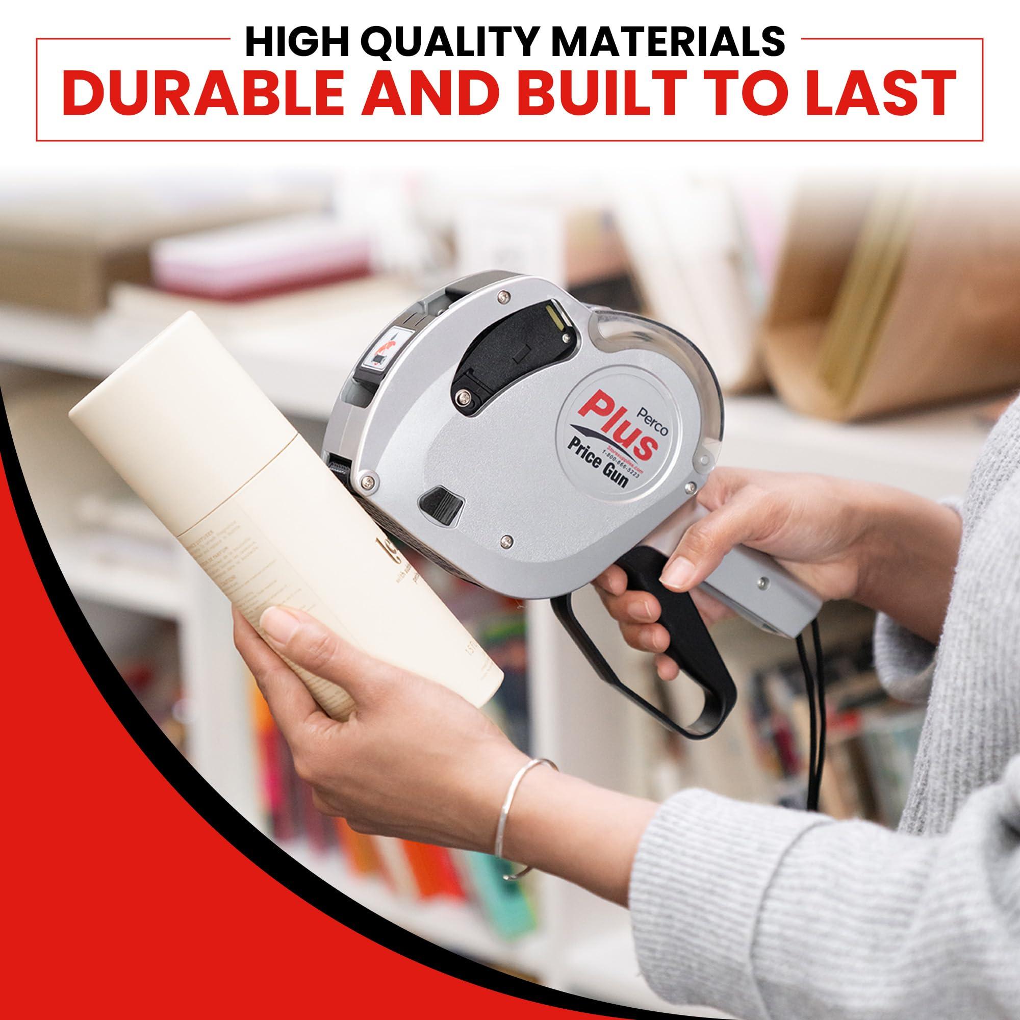 Perco Plus 1-Line Price Marking Gun with Labels Kit - Compares to Monarch 1131-01 Band Includes 1-Line 8-Character Band Price Labeler Gun, 9,000 Blank White Labels, a Label Scraper, and an Extra Inker - Image 7