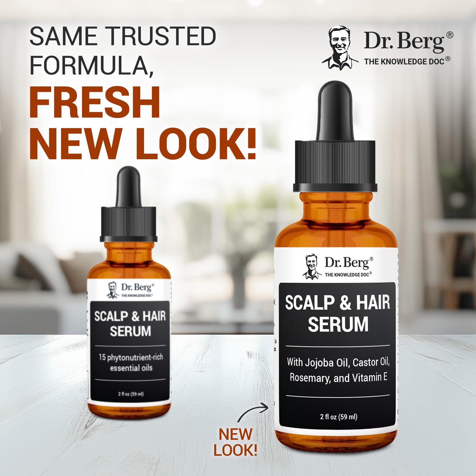Dr. Berg Scalp & Hair Serum (Improved Formula) with Vitamin D3 & E - Clinically Tested, Paraben- and Sulfate-Free Hair Oil for Women & Men - Includes Rosemary Oil, Castor Oil & Jojoba Oil - 2 Fl oz - Image 2