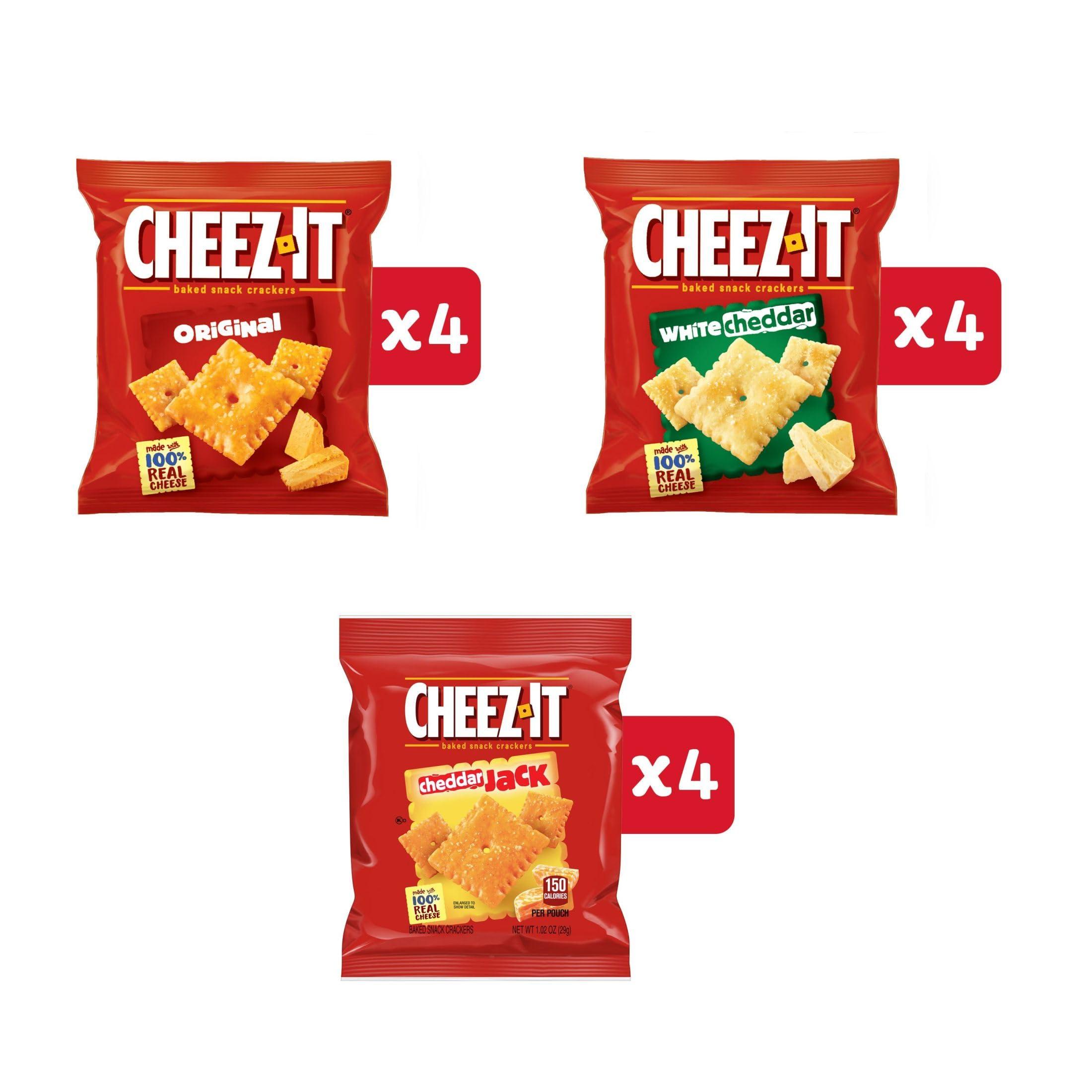 Cheez-It Cheese Crackers, Baked Snack Crackers, Lunch Snacks, Variety Pack, 12.1oz Box (12 Packs) - Image 4