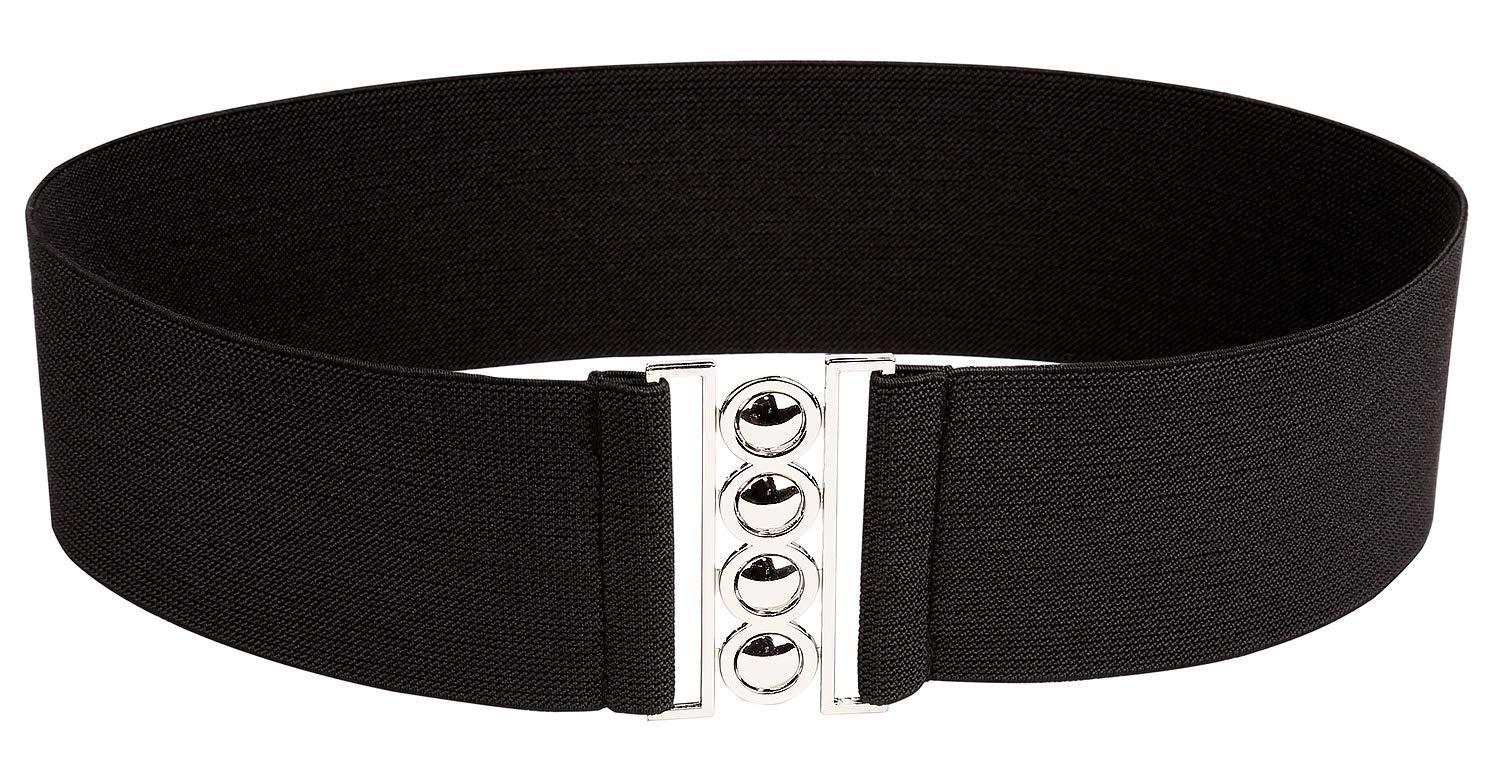 Modeway Women's Wide Stretch Belts Retro Fashion Elastic Cinch Corset Waist Belt For Dresses