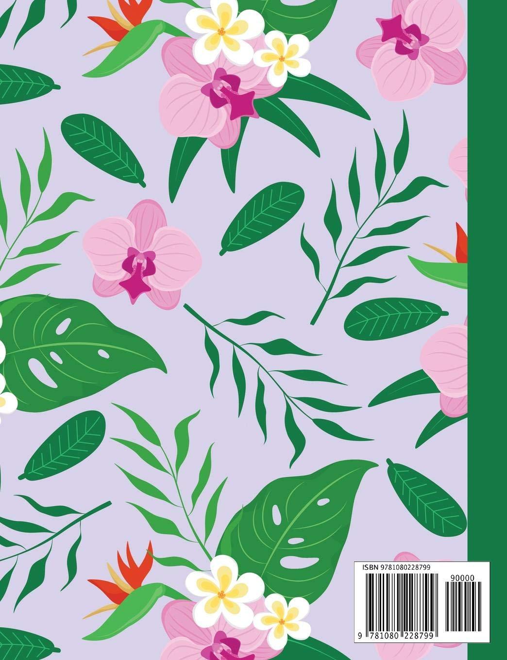 Composition Notebook: Hawaiian Flowers Wide Ruled Paper Notebook Journal Plumeria Bird of Paradise for Women Homeschool Office Teacher Adult 7.5 x 9.25 in. 100 Pages - Image 2