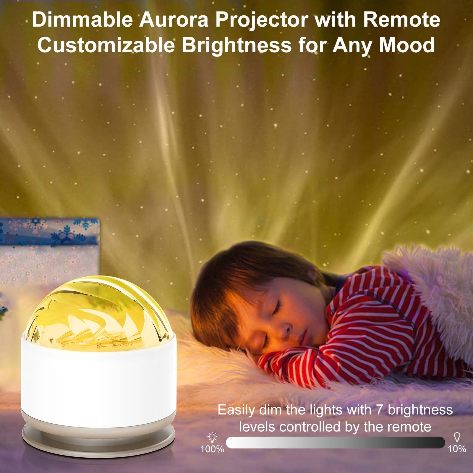 HUMIIEYE Northern Lights Projector, 16 Light Color Aurora Night Light Projector for Bedroom, Remote Galaxy Light Projector, Dimmable Mood Lighting with Memory Function for Playroom Kids Teen Girl Gift - Image 5