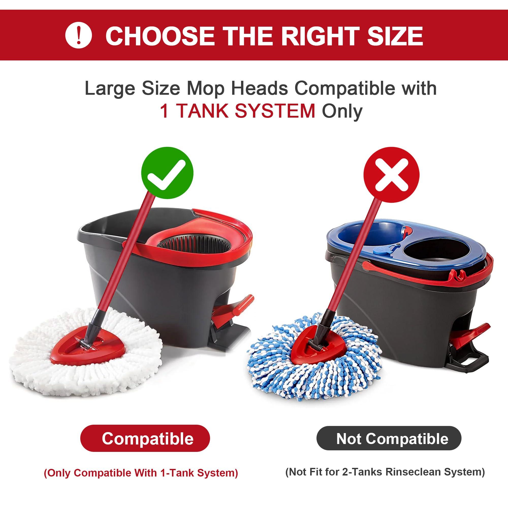 3 Pack Mop Replacement Heads for O-Ceda Mop Replace Head EasyWrin Spin Mop Heads Replacements, Microfiber Spin Mop Refills, Easy Cleaning Mop Head Replacement - Image 2