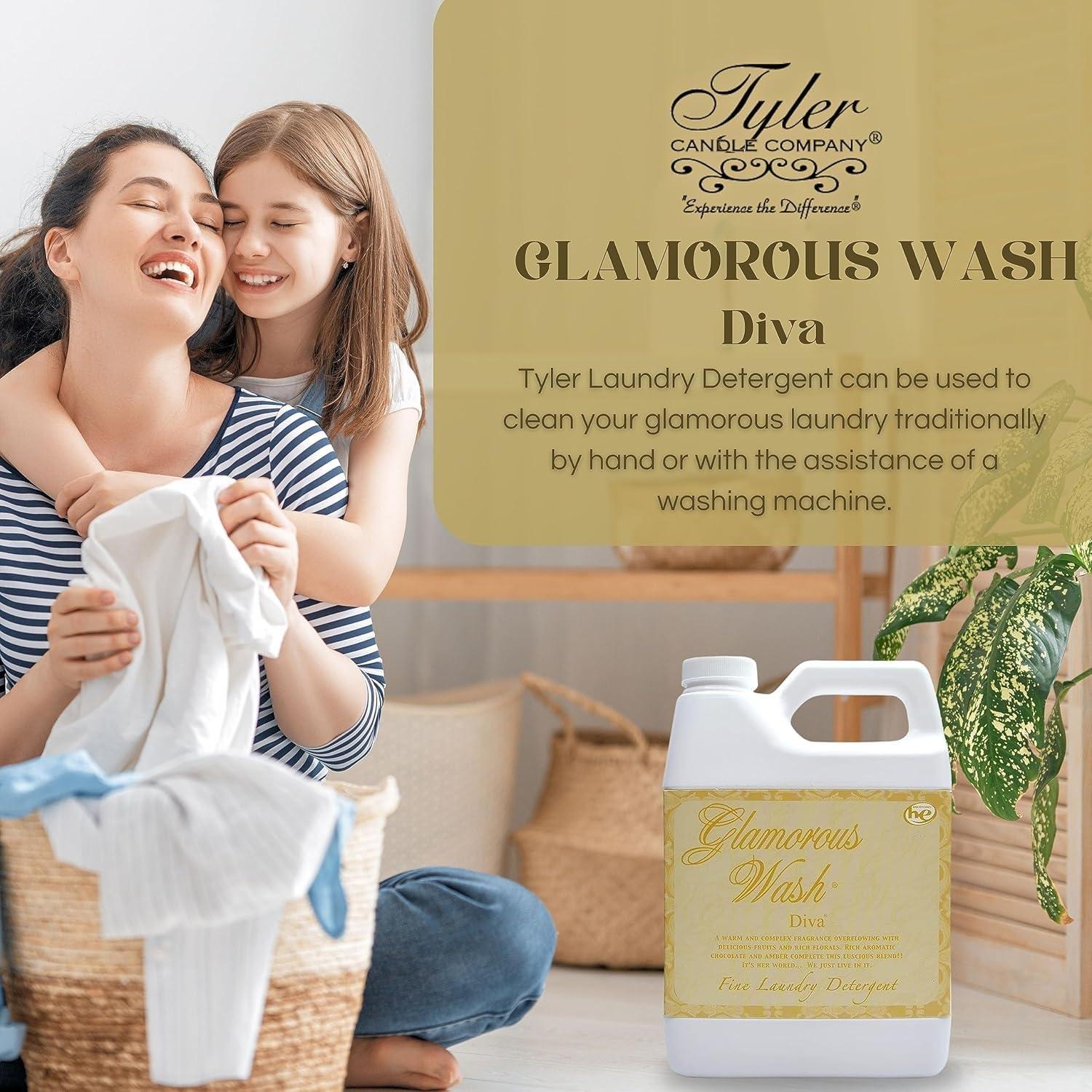 Tyler Candle Company Wash Diva 32 Fl oz HE, BZ Laundry Detergent/with Glamorous Sachet Single Pouch L - Image 5