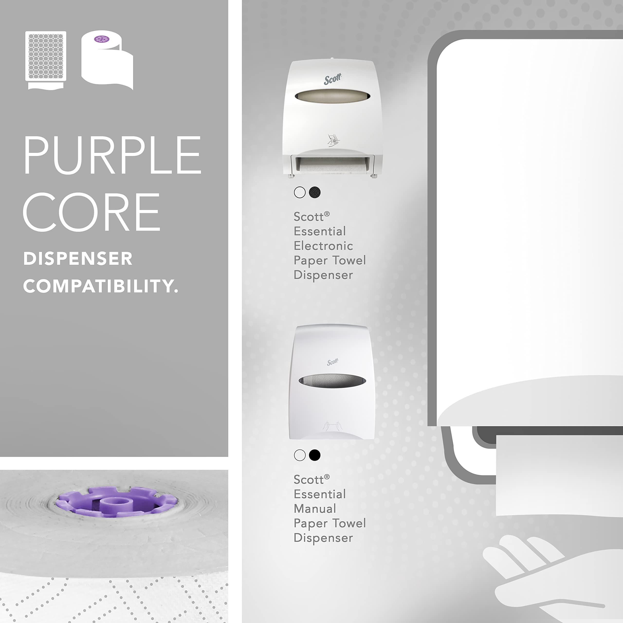 Scott Professional Essential High-Capacity Hard Roll Paper Towels, Bulk (02001), Elevated Design, Absorbency Pockets, White, for ScottBrand Purple Core Dispensers (6 Rolls at 950' Each, 5,700'/Case) - Image 4
