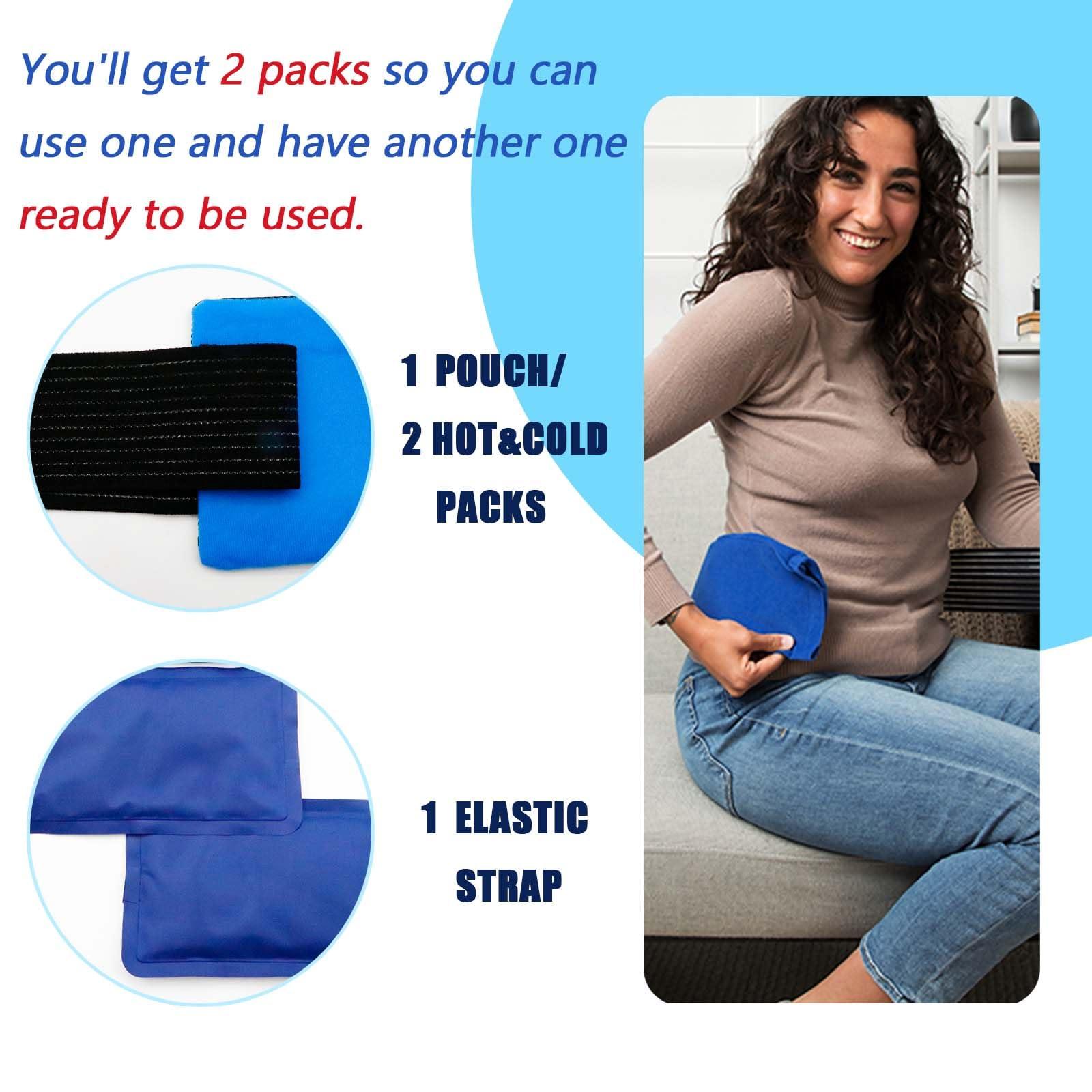 Reusable Ice Packs, Adjustable Cold & Hot Gel Packs, Contour to Body Parts for Injury Recovery of Back, Shoulders, Arms, Knees, and Legs (with Two Replaceable Gel Ice Packs) - Image 2