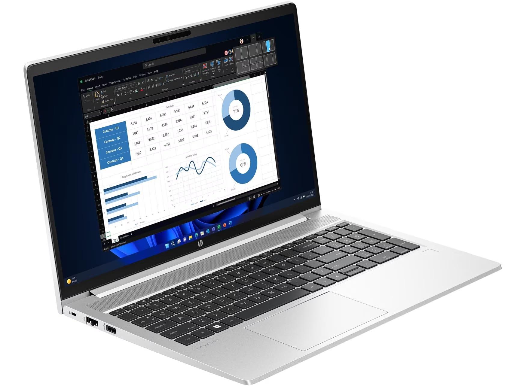 HP ProBook 450 G10 Business Laptop (15.6" FHD IPS Anti-Glare, Intel 10-Core i7-1355U, 32GB RAM, 1TB SSD) Backlit Keyboard, Webcam, Ethernet, Wi-Fi 6E, Wolf Pro Security, Win 11 Pro, Silver - Image 9