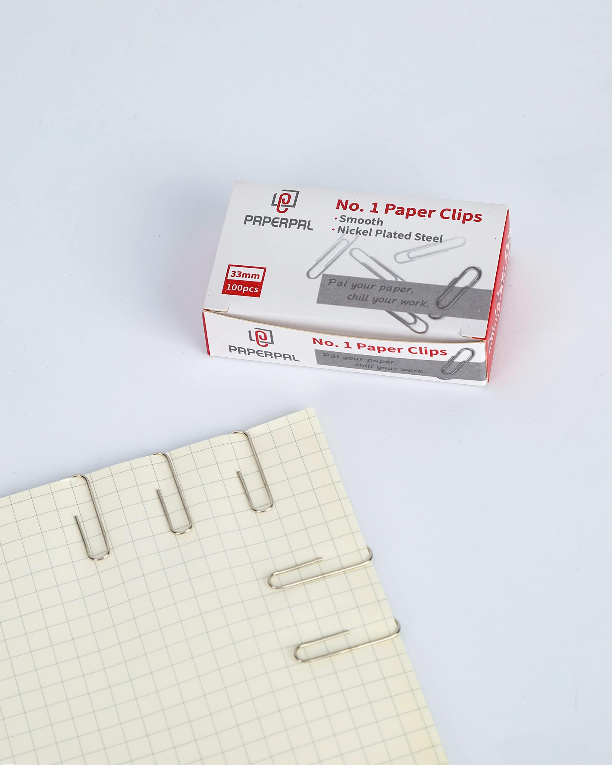 PAPERPAL #1 Smooth Paper Clips, 600 Medium Paper Clips (6 Boxes of 100 Each), Paperclips for Office School & Personal Use, Daily DIY, 1-2/7" Silver Paper Clip Standard Size (No. 1 Paper Clips, Smooth) - Image 6