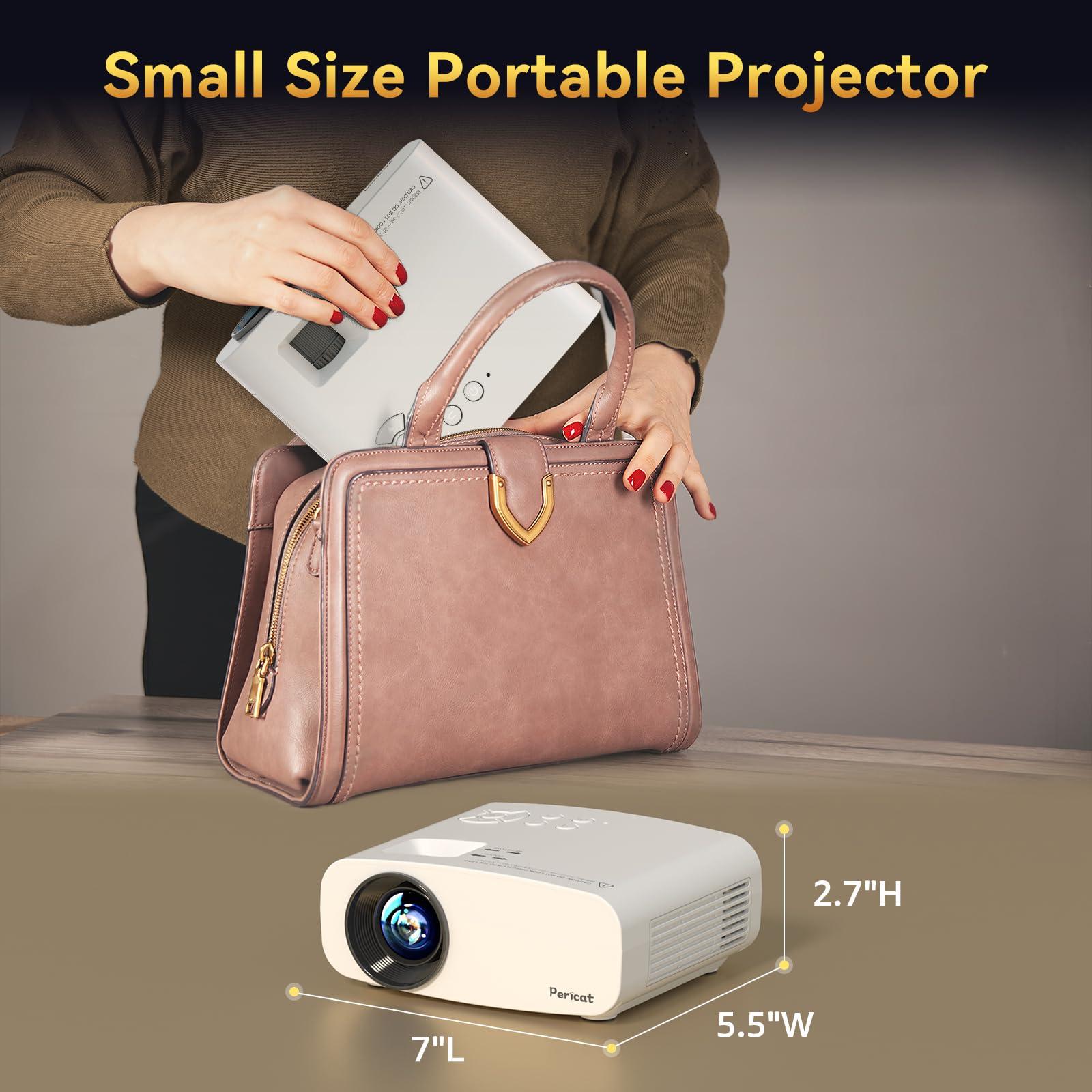 Projector with WiFi and Bluetooth, Pericat 4K Supported Native 1080P Projector, Portable Movie Outdoor Projector for Home Theater, Mini Projector Compatible with PC, HDMI, USB, TV Stick, PS5 - Image 7