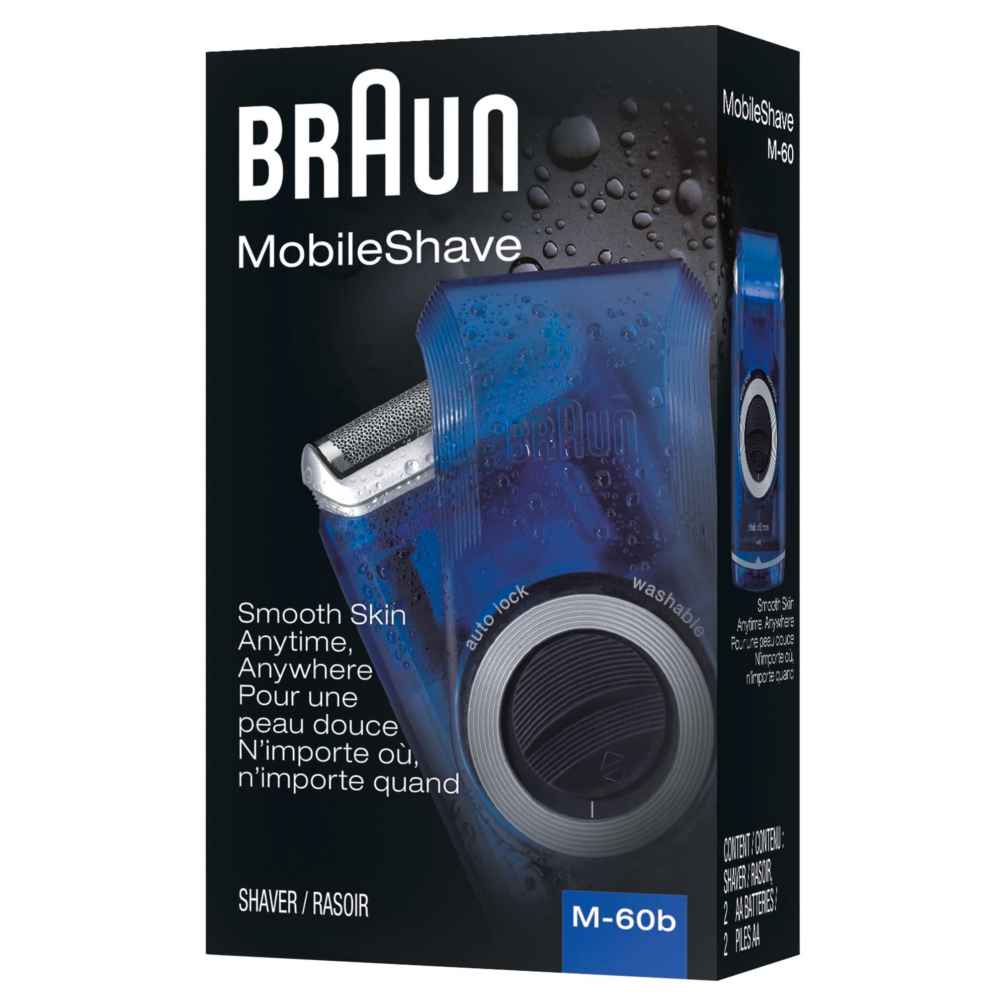 Braun Electric Razor for Men, M60b Mobile Electric Foil Shaver, Washable - Image 3