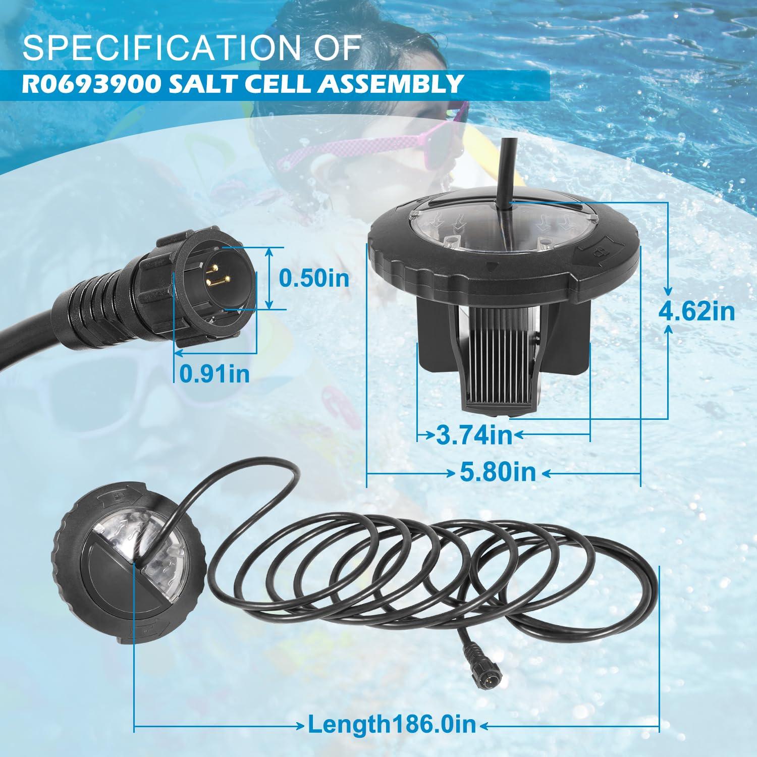 R0693900 Salt Cell Assembly Replacement for Jandy Pro Series TruClear TRUCLEAR11K and TRUCLEAR11KU Swimming Pool and Spa Salt Water Chlorine Generator System - Image 2