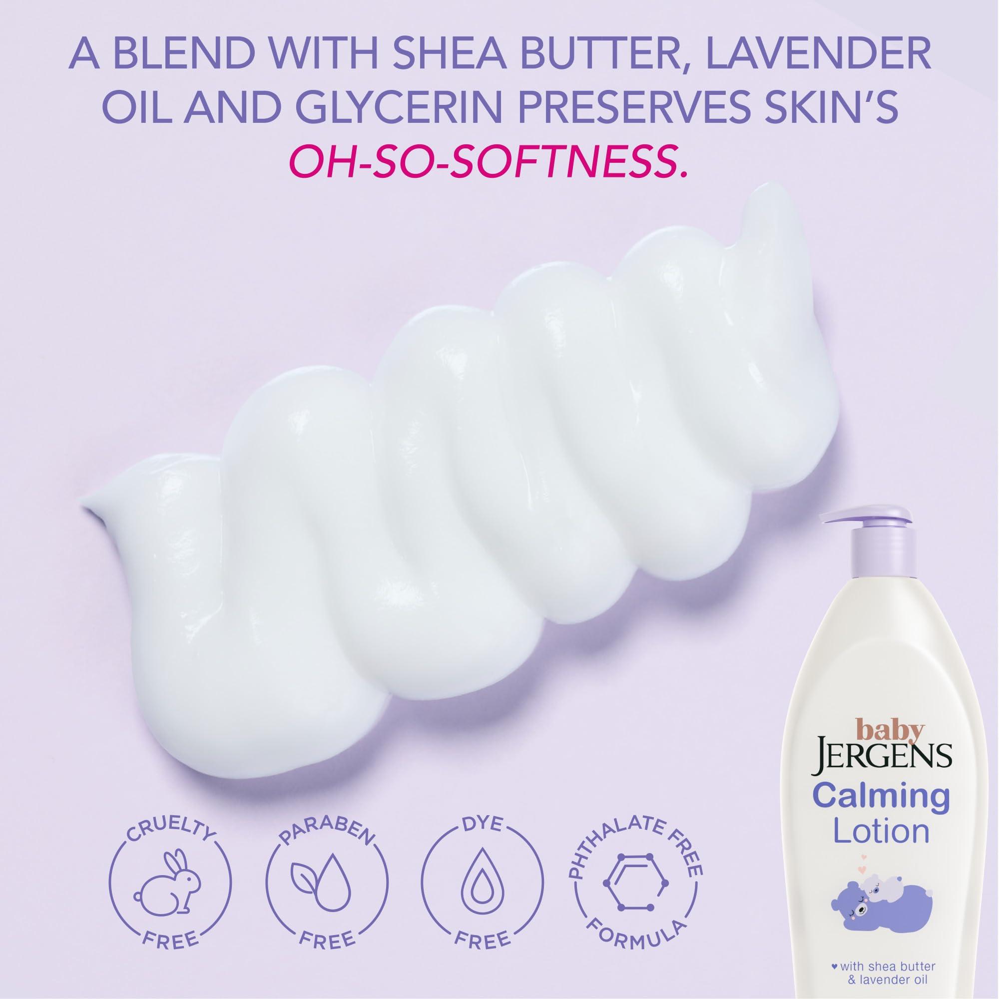 Jergens Baby Calming Lotion, Baby Calming Lotion, Lavender Baby Lotion, Baby Moisturizer with Shea Butter and Lavender Oil, 16.8 Fl Oz - Image 3
