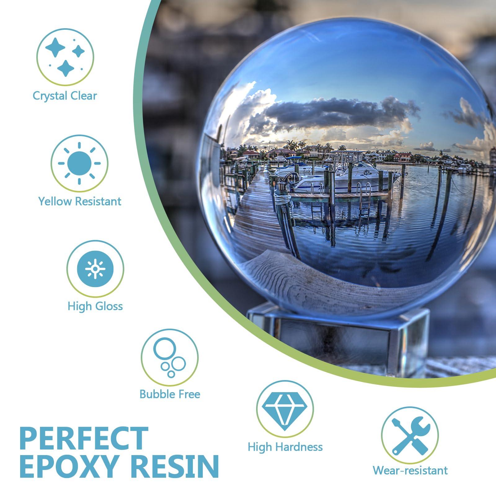 OcePor Epoxy Resin-2 Gallon, Crystal Clear Epoxy Resin Kit, No Yellowing No Bubble Art Casting for Art Crafts, Jewelry Making, Wood & Molds(1 Gallon x 2) - Image 2