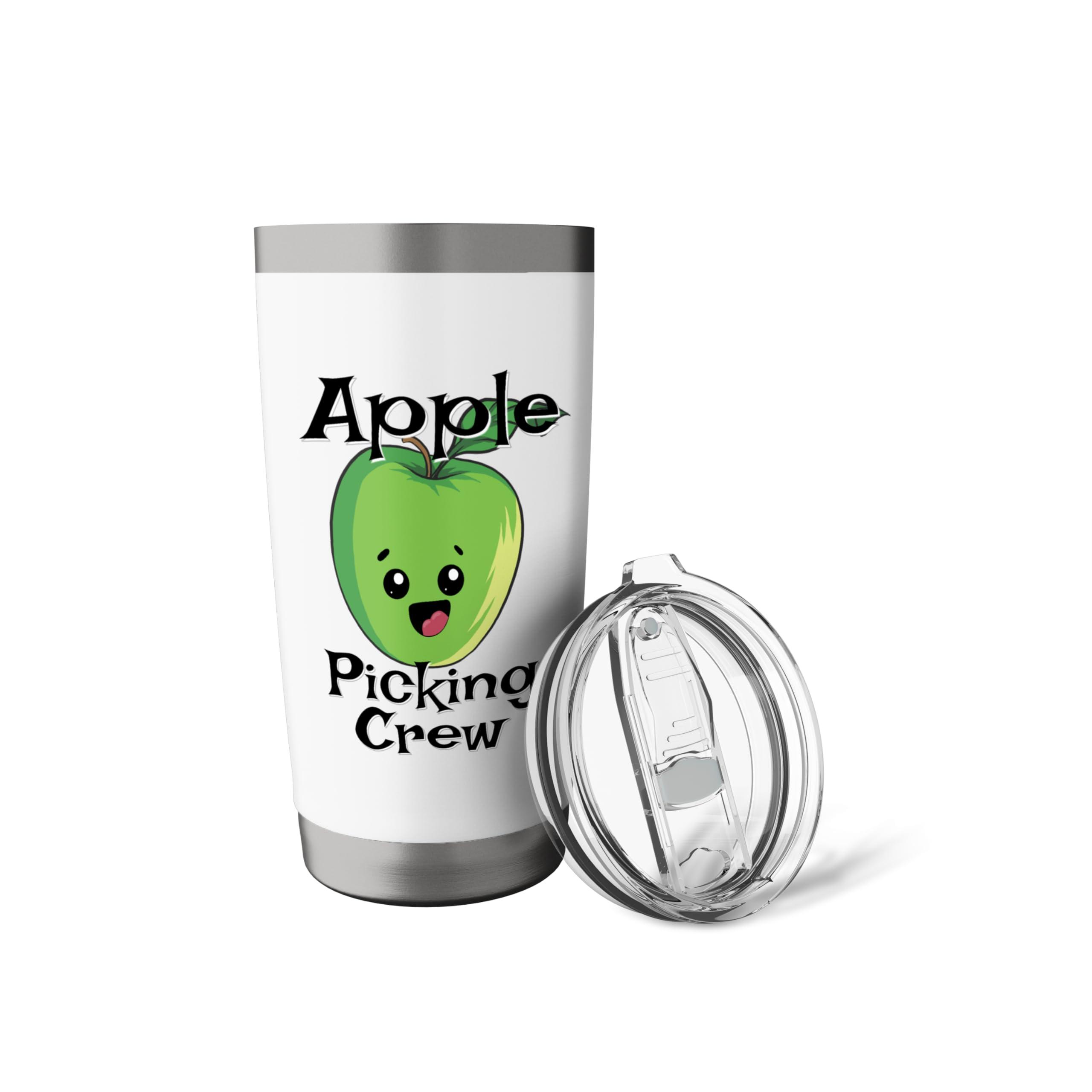 Cute Fall Autumn Orchard Matching Family Apple Picking Crew Stainless Steel Insulated Tumbler - Image 6
