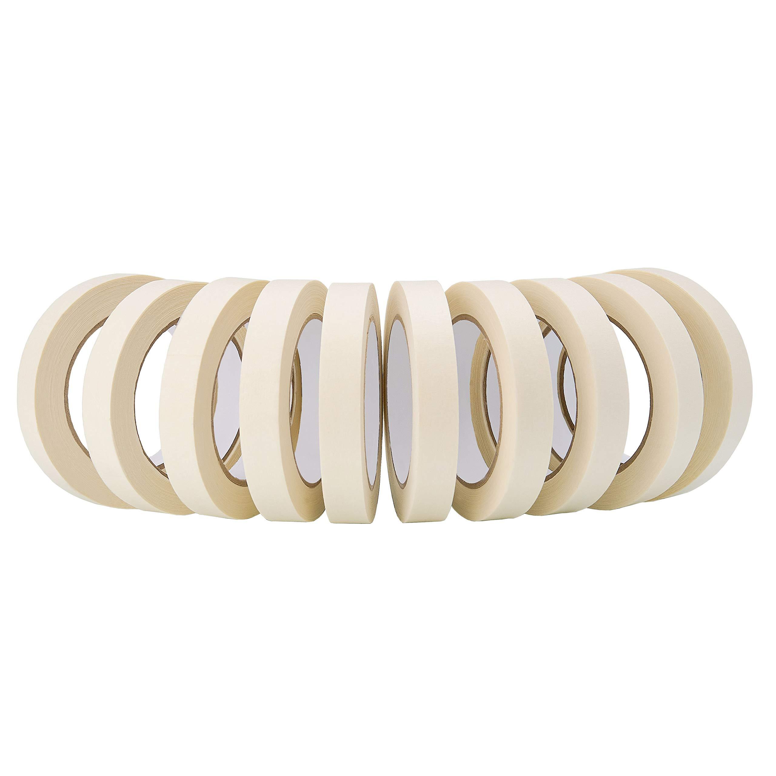 Lichamp Masking Tape 10 Pack General Purpose Beige White Color, 0.75 inch x 55 Yards x 10 Rolls (550 Total Yards), for Painting, Home, Office, School Stationery, Arts, Crafts etc. (3004) - Image 7