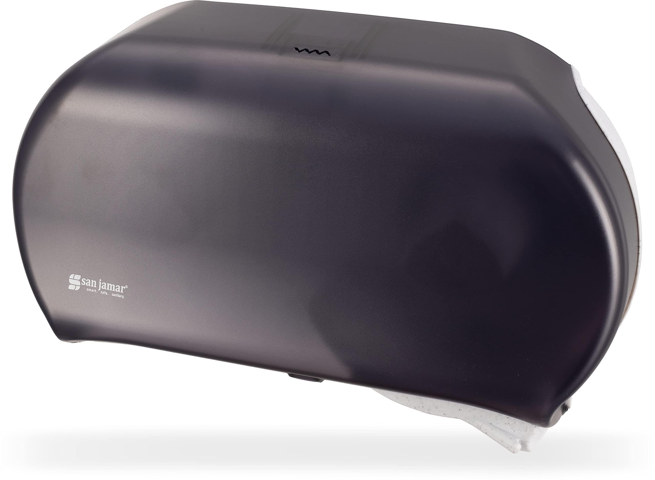 San Jamar - SJMR4000TBK R4000TBK Twin 9" Jumbo Tissue Dispenser, Black Pearl, 12" x 19" x 5.3" - Image 7