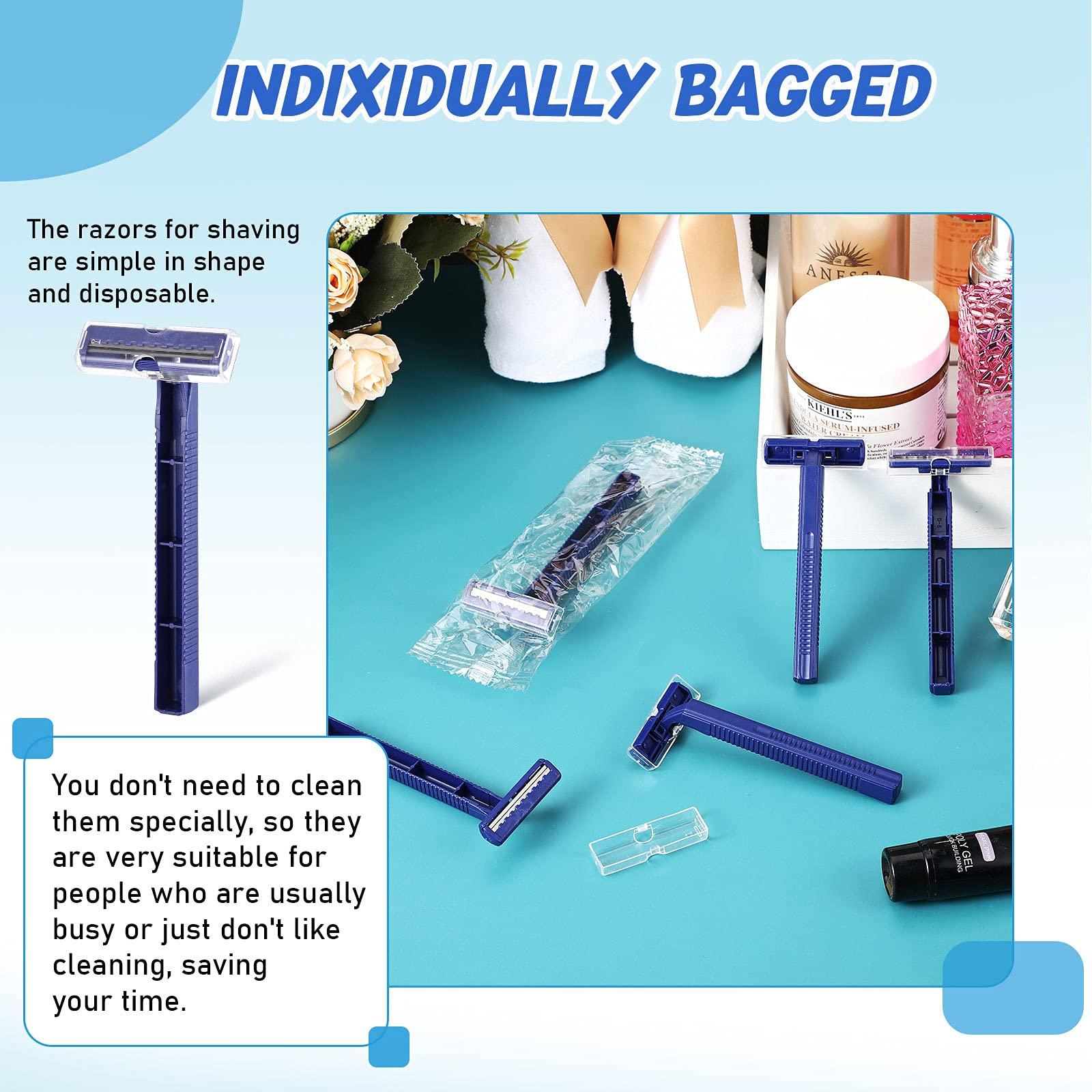 Chumia Twin Blade Razors for Men Stainless Steel Disposable Razors Men Bulk Plastic Shavers Multipurpose Portable Manual Disposable Shavers for Bathing Hotel Travel(200 Pieces) - Image 5