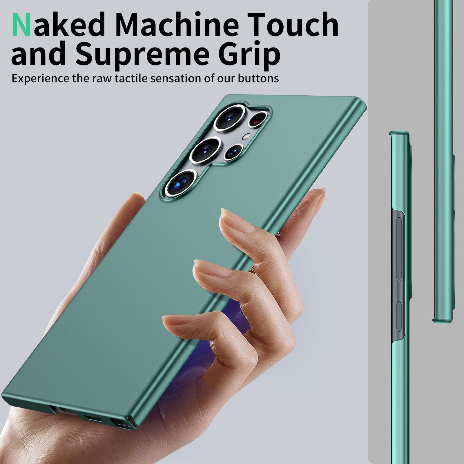 GRECAZO Magnetic Ultra Thin Frosted Designed for Samsung Galaxy S25 Ultra Phone Case 6.9 inch Slim Minimalist Lightweight Matte Hard [Compatibility with MagSafe] Cover Protective Case- Dark Green - Image 2