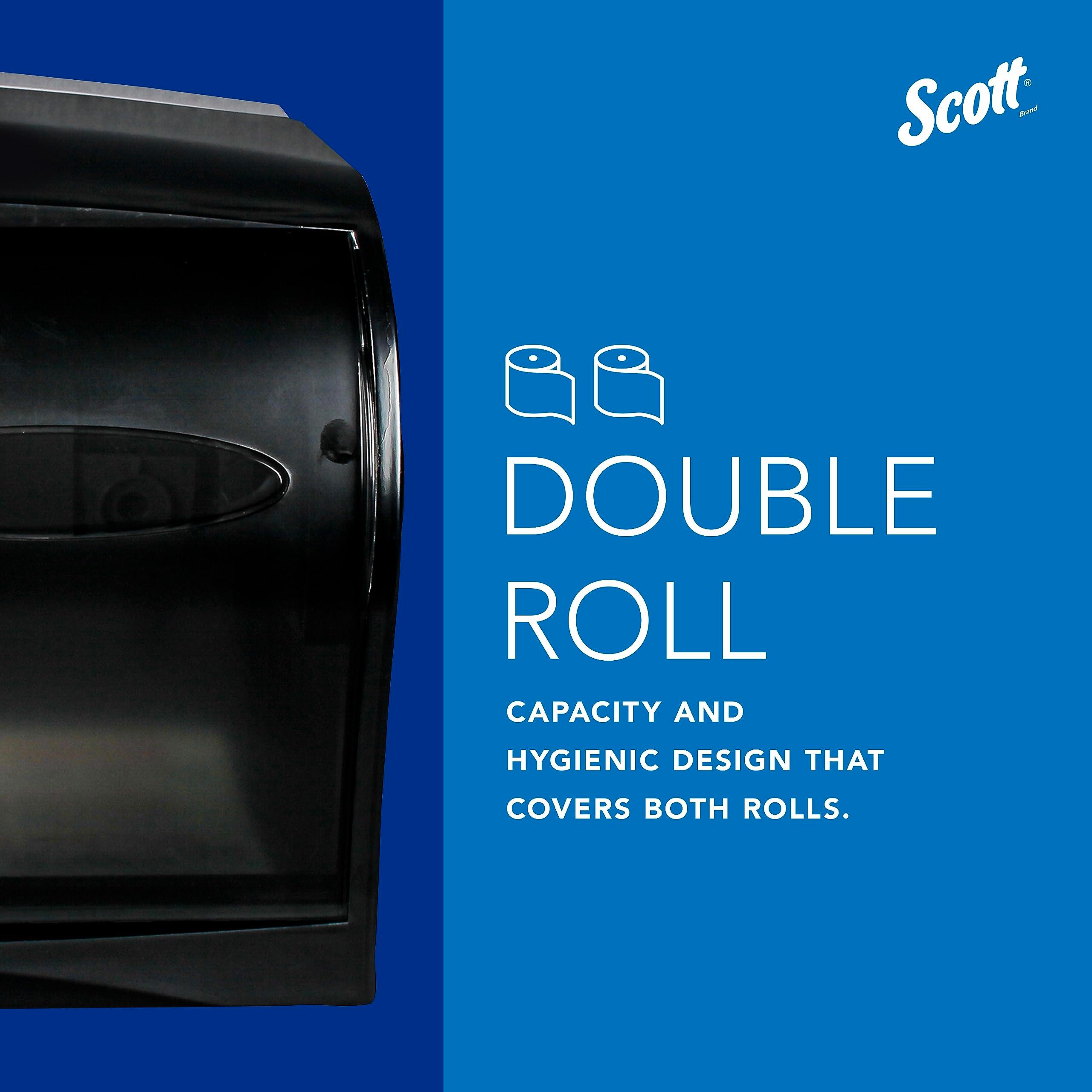 Scott Professional Coreless Standard Roll Toilet Paper Dispenser (09604), Dual Capacity, Black, 11.0"x7.63"x6.0" (Qty 1) - Image 7